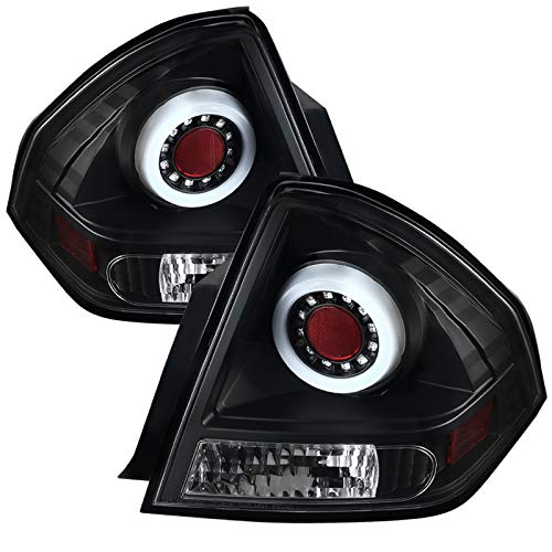 Chevy 06-13 Impala Black Halo LED DRL Tail Lights & Rear Brake Lamps Pair (Left + Right) - Upgrade Your Car's Style & Safety for Night Driving