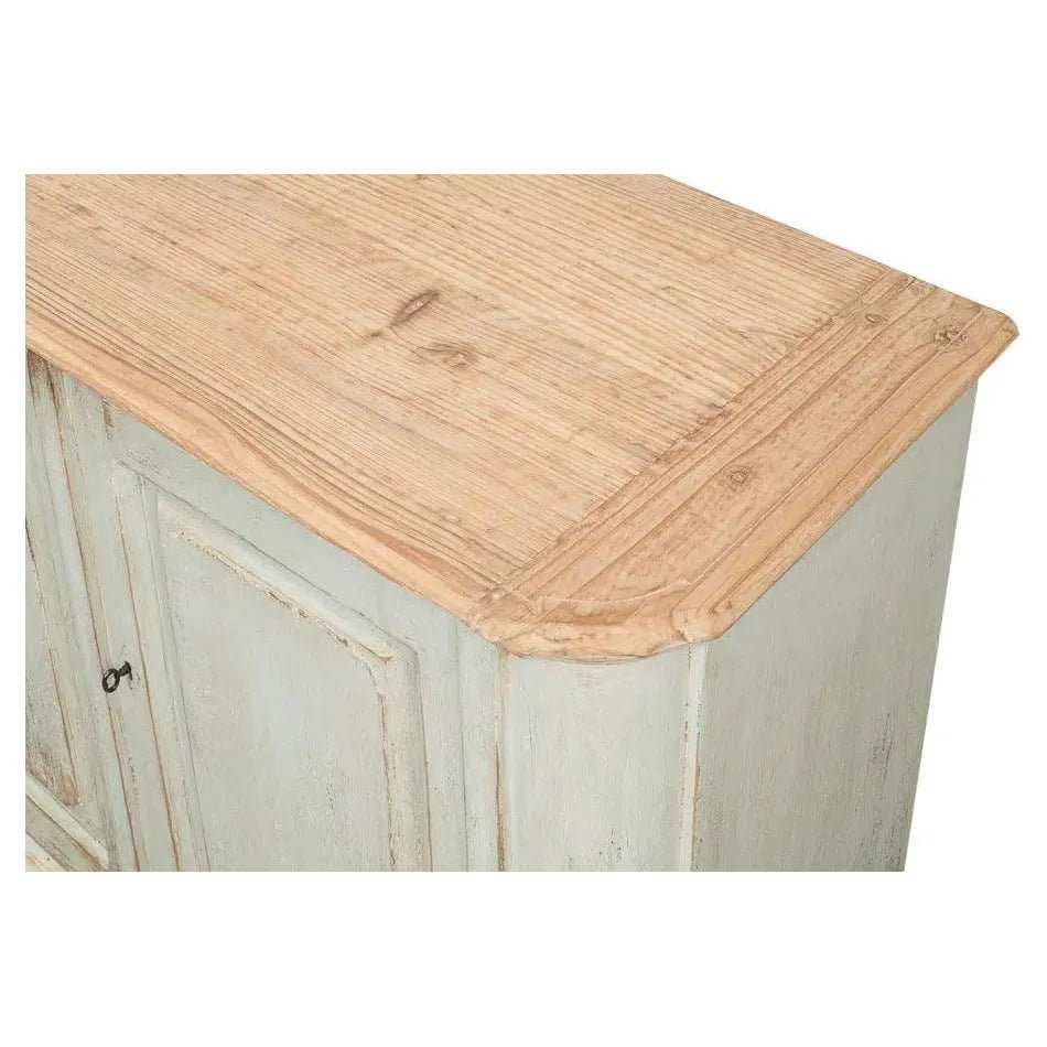4-Door Sideboard Buffet Cabinet in Sage Green - Stylish Storage for Dining Room, Living Room & Entryway