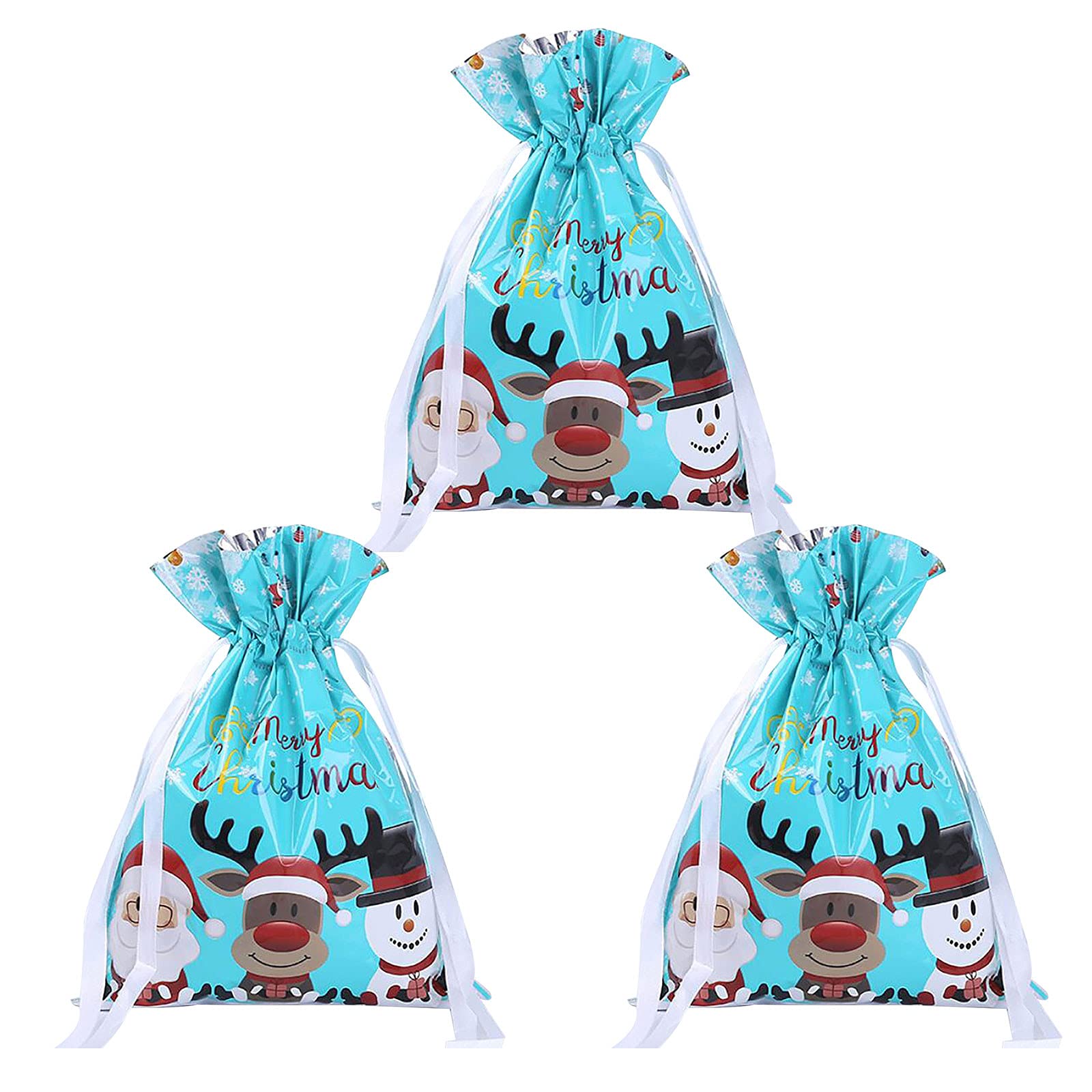 Homlpope Premium UH Drawstring Gift Bags - Christmas Aluminum Foil Party Favor Bags for Holiday Gifts, Party Favors & Event Decorations