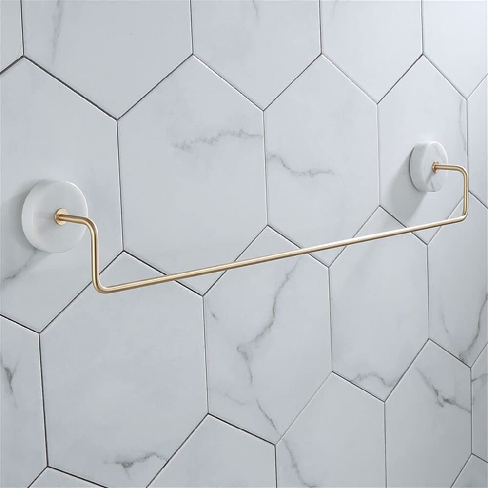 Premium XXZY Hand Towel Bar Rack - All-Copper Double Bar Bathroom Towel Holder | Luxury Nordic Minimalist Marble Towel Hanger (60cm Single Pole, Gold) - Perfect for Modern Bathrooms, Spa Retreats & Luxury Hotel Decor