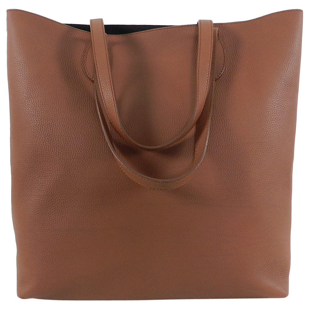 Burberry Remington Chestnut Brown Large Leather Logo Tote Bag for Women - Luxury Designer Handbag for Work, Travel & Everyday Use
