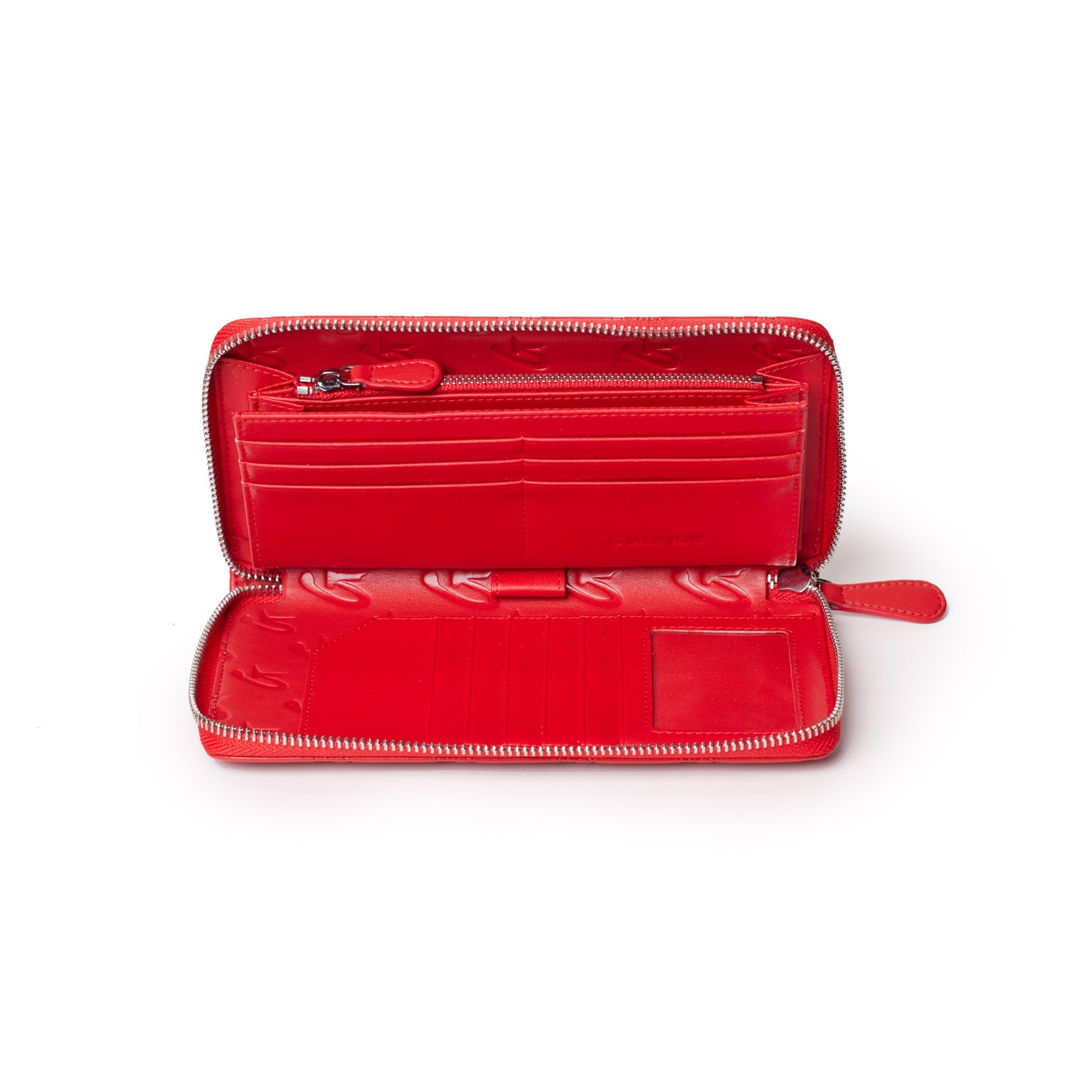 JUMBO SIGNATURE LOGO WALLET - Premium Red Leather Wallet for Men & Women | Stylish RFID Blocking Bifold Wallet with Money Clip | Perfect for Travel, Business & Everyday Use