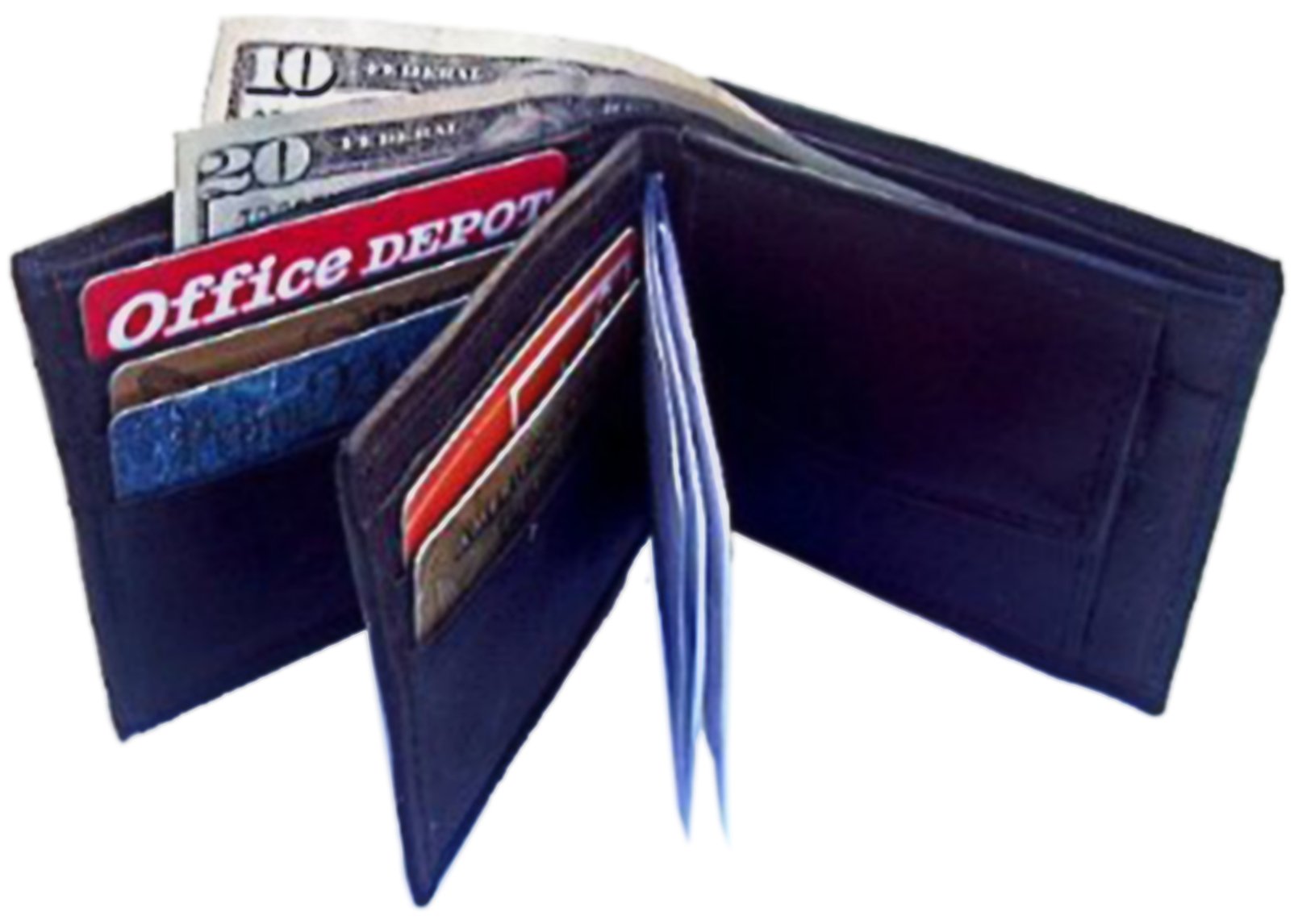 Men's Genuine Black Leather Bifold Wallet with Coin Pouch - Slim RFID Blocking Billfold for Everyday Carry & Travel (756)
