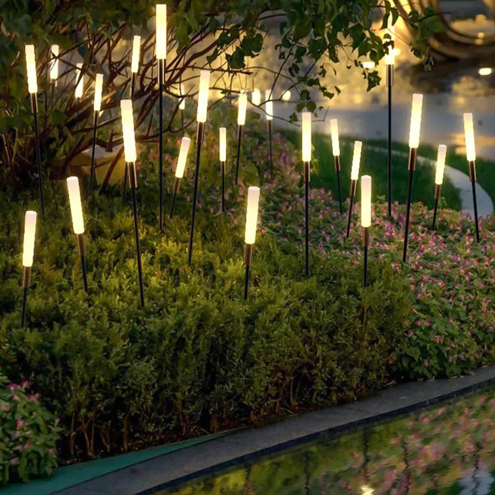 Solar Reed Lights Outdoor - Waterproof LED Garden Pathway Lighting for Yard, Patio, Walkway Decoration
