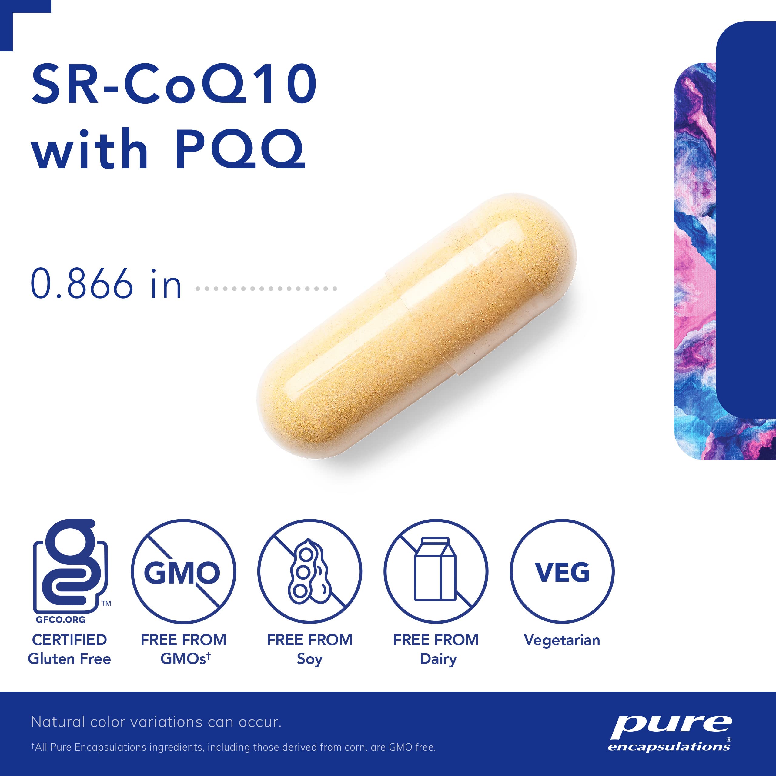 Pure Encapsulations SR-CoQ10 with PQQ - Heart Health Support Supplement - Sustained Release Coenzyme Q10 & Pyrroloquinoline Quinone - Antioxidant Formula for Cardiovascular Wellness - Gluten Free, Vegetarian & Non-GMO - 60 Capsules - Supports Energy Production & Cellular Health for Active Adults