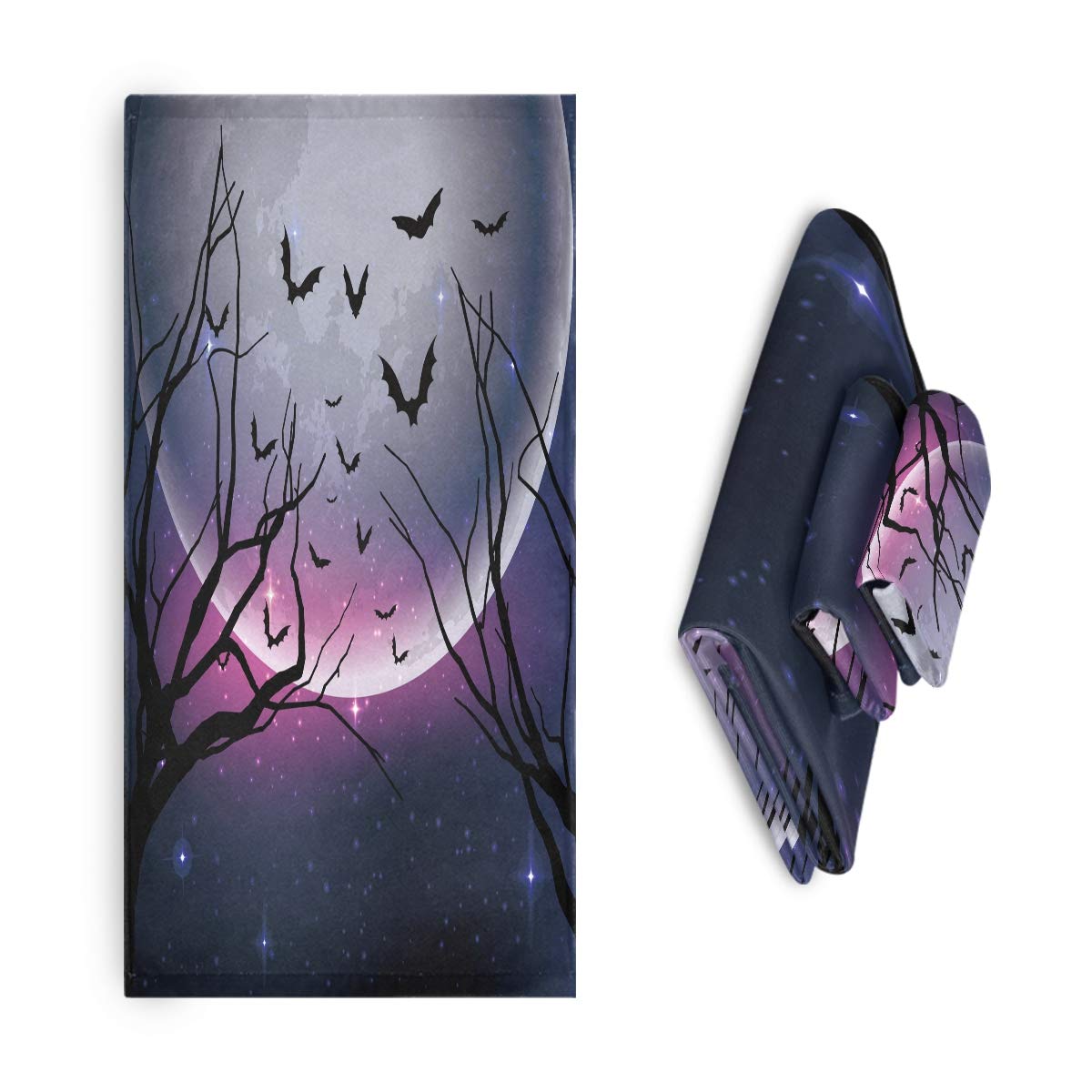 Baofu Halloween Bath Towel Set - 3 Piece Highly Absorbent Skull Pumpkin Witch Hand & Bath Towels for Bathroom, Kitchen, Spa - Perfect for Halloween Decor & Gifts