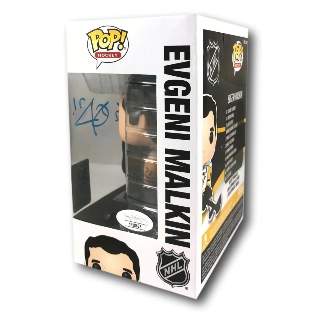 Evgeni Malkin Autographed Funko Pop Vinyl Figure with JSA COA - Pittsburgh Penguins NHL Hockey Collectible - Perfect for Sports Memorabilia Displays & Penguins Fans Gifts