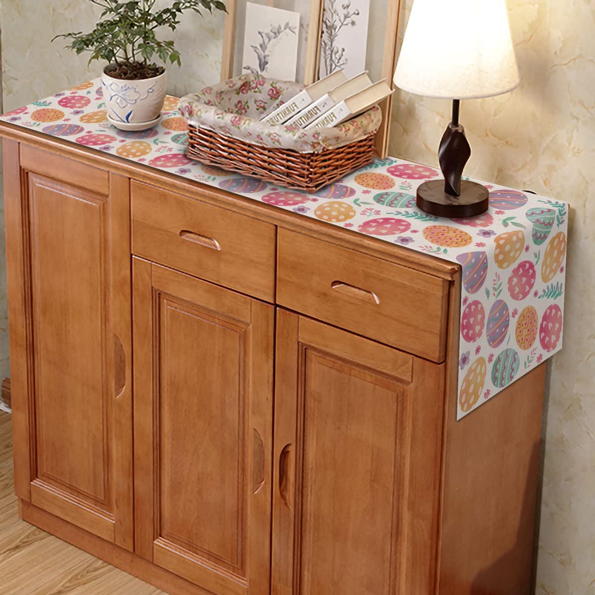 Nepnuser Linen Easter Table Runner - 13
