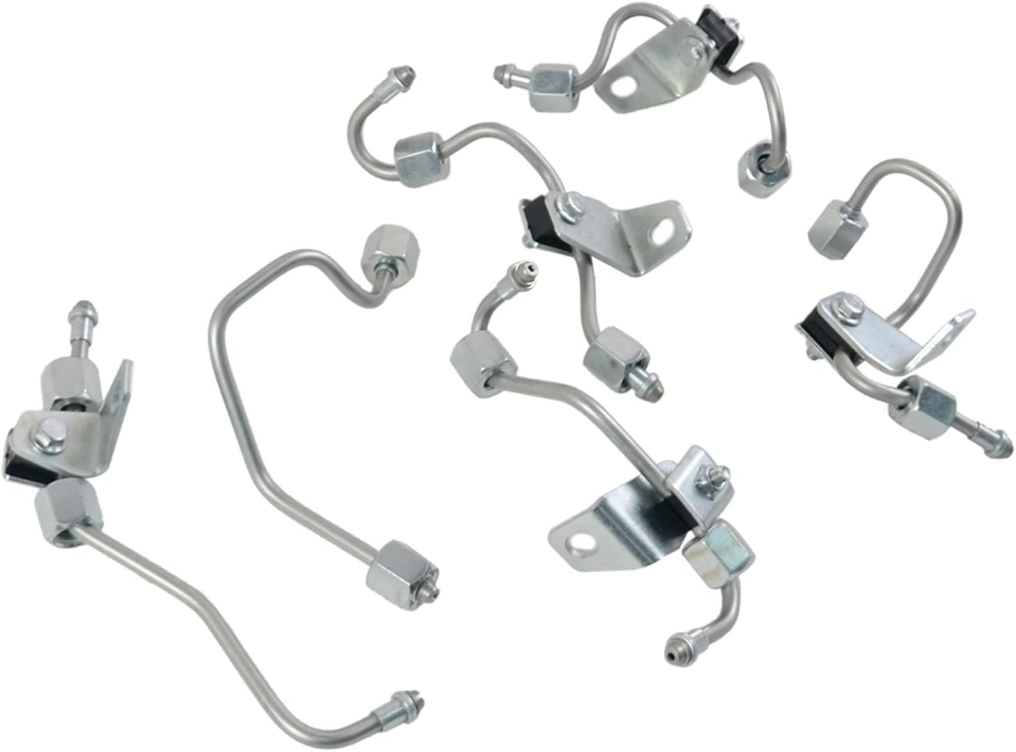 6-Piece Fuel Injector Supply Lines Replacement Kit - Compatible with 2003-2009 Ram 2500/3500 5.9L Diesel (Part #5086872AB, 5086871AA, 5086873AB, 5086876AD) - Perfect for Engine Maintenance & Performance Upgrades