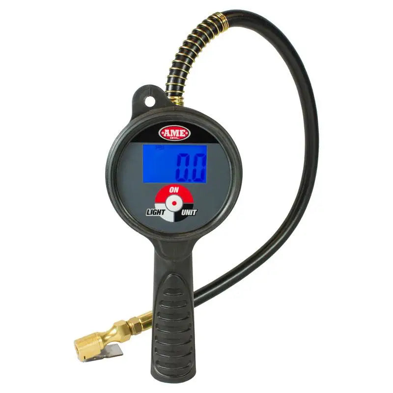 AME 24866 Digital Tire Inflator with Gauge - 12V Portable Air Compressor for Cars, Bikes & Motorcycles (174 PSI, Clip-On) - Perfect for Road Trips, Emergency Flat Tires & Home Garage Use