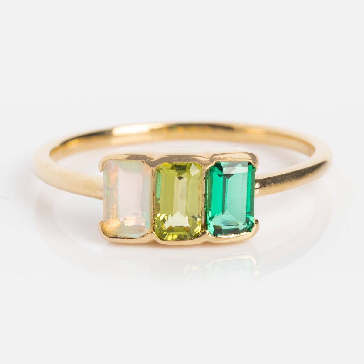 Customizable Acrostic Baguette Gemstone Ring - Personalized Name Initial Jewelry for Women, Dainty Stackable Ring for Birthdays, Anniversaries & Everyday Elegance