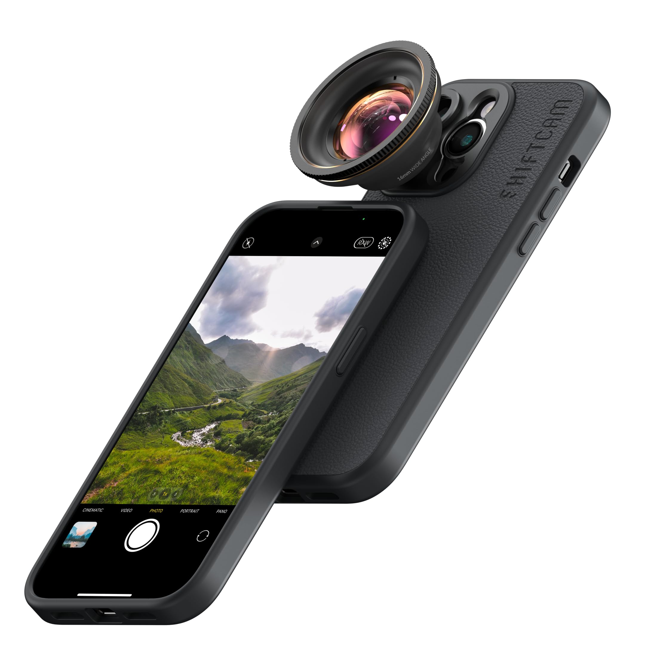 Shiftcam LensUltra 16mm Wide Angle Lens - 0.5X Magnification, 100° FOV - Ultra Clear Travel Photography Lens for iPhone & Android - Perfect for Vlogging, Landscape & Group Shots - Capture Stunning Perspectives & Double Frame Size