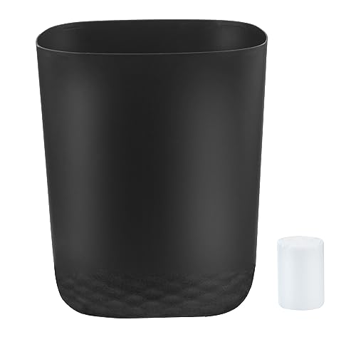Feiupe 2.5 Gallon Small Trash Can with 60 Count Trash Bags - Black Wastebasket Recycling Bin for Bathroom, Bedroom, Office & Kitchen - Perfect for Home, Office & Dormitory Use