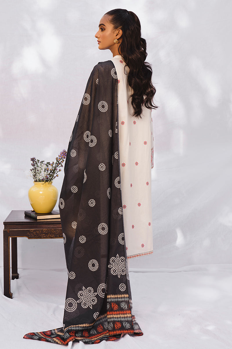 MOON RAY 3PC PRINTED LAWN SUIT - Stylish Women's Floral Printed Outfit Set for Summer, Parties & Special Occasions