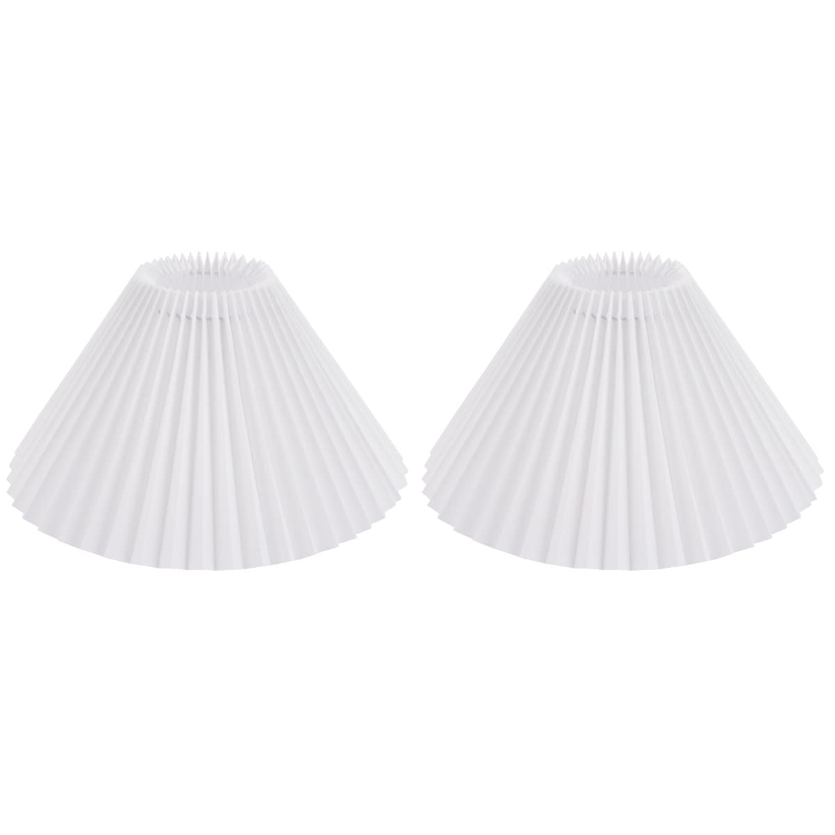 OSALADI 2-Pack Pleated Fabric Lamp Shades - 28cm Barrel Design E27 Light Covers for Table & Floor Lamps - Modern Replacement Shades for Living Room, Bedroom & Office Lighting Decor | Perfect for Ambient Lighting & Home Styling