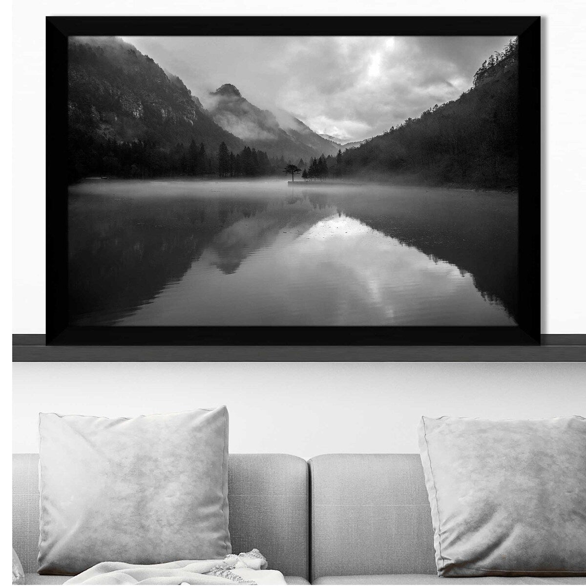 1054 Mountain Lake by Design Fabrikken - Premium Acrylic Wall Art Print - Modern Home & Office Decor - Perfect for Living Room, Bedroom, or Workspace
