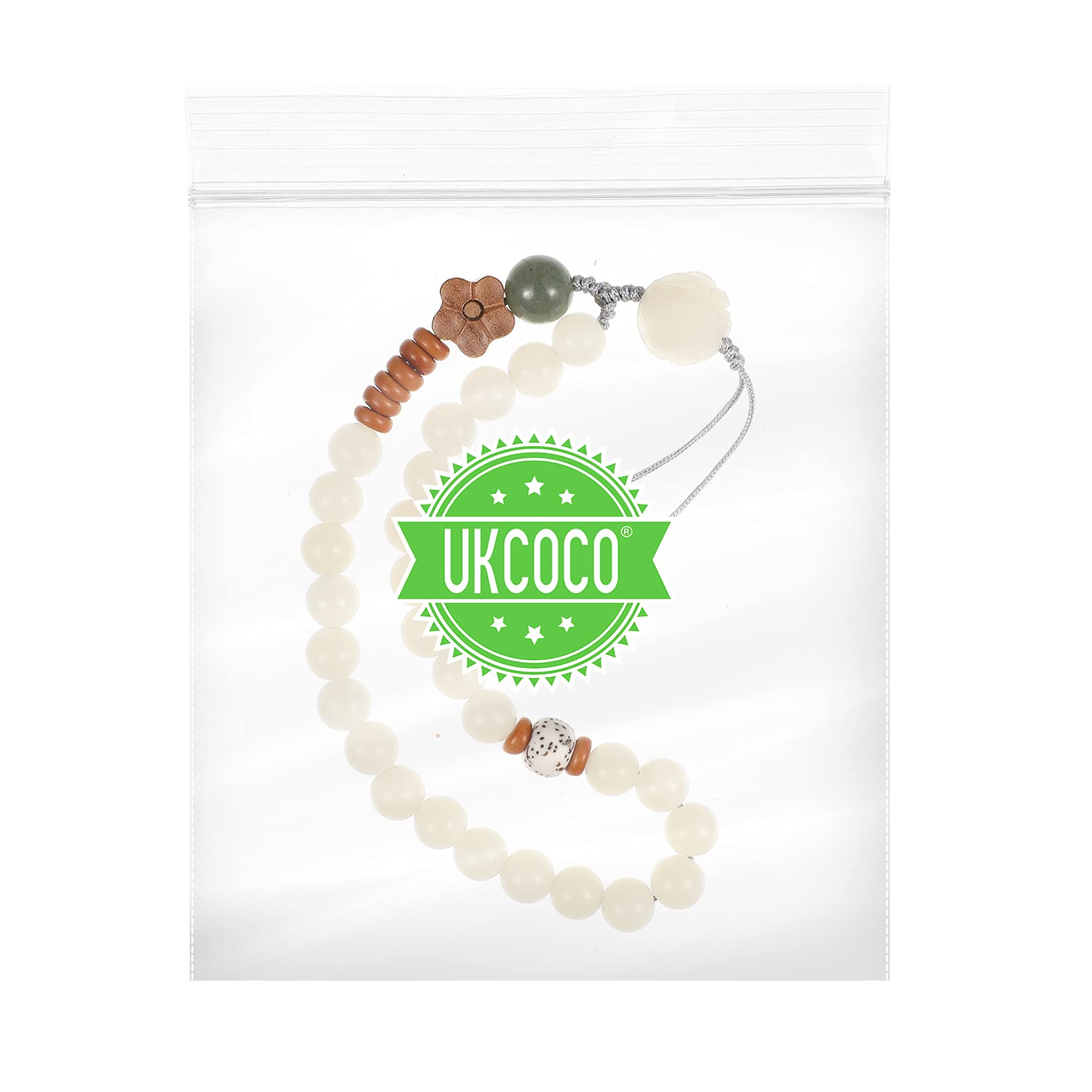 Buddha Beads Phone Wrist Strap - Adjustable Lanyard Keychain with Chinese Style Pendant for Smartphones - Random Floral Colors - Perfect for Yoga, Meditation & Daily Phone Security