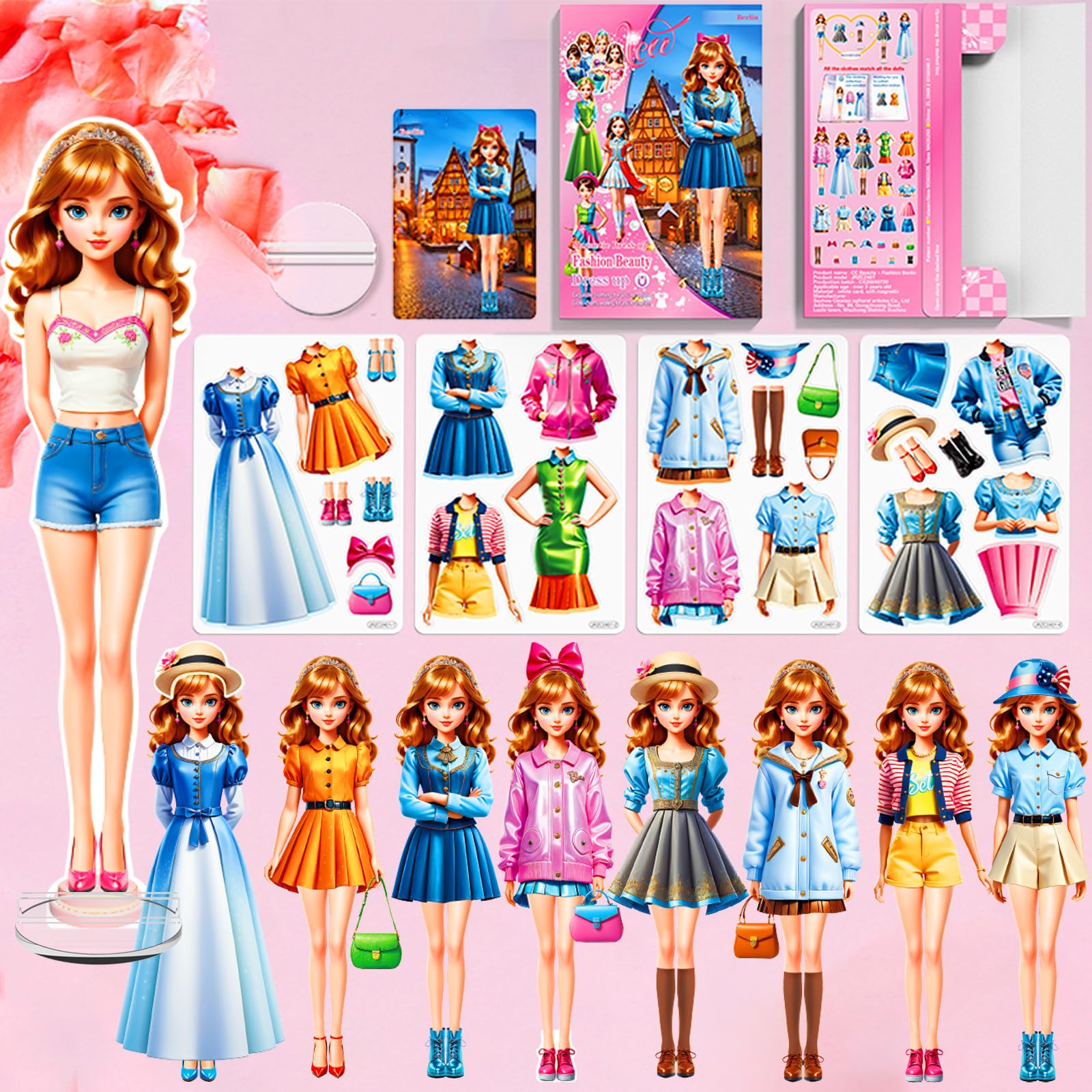 Magnetic Dress Up Doll for Girls - Travel & Learning Toy Gift