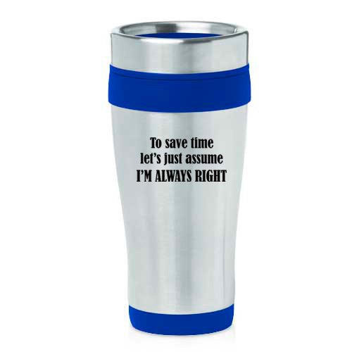16oz Insulated Stainless Steel Travel Mug - Funny Coffee Cup with 