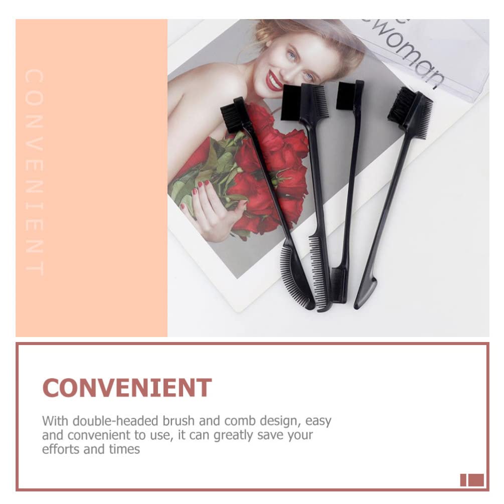 Minkissy 4Pcs Eyebrow Brush Set - Professional Makeup Brow Kit with Spoolie, Eyelash Applicator & Concealer Brush for Perfect Brows & Lashes | Ideal for Eyebrow Shaping, Lash Extensions & Makeup Application