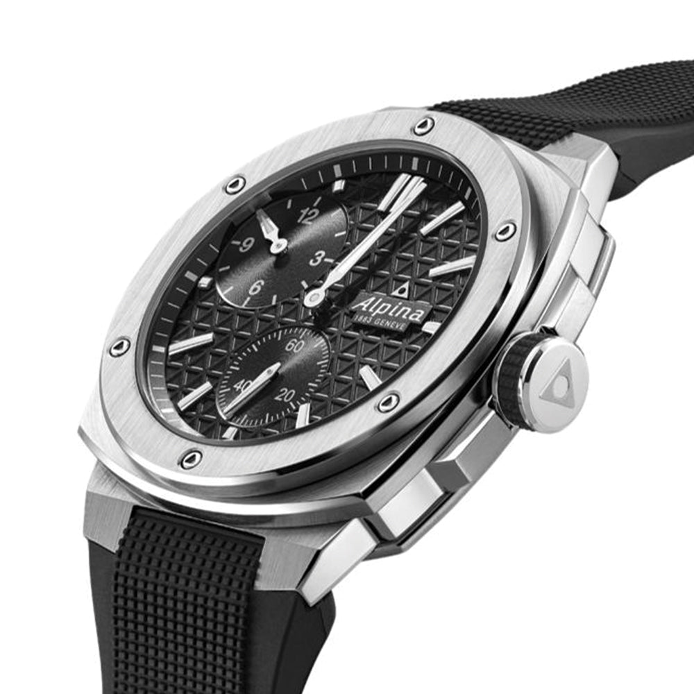 Alpiner Extreme Automatic Black Men's Watch - Swiss Made Diver Chronograph for Outdoor & Water Sports