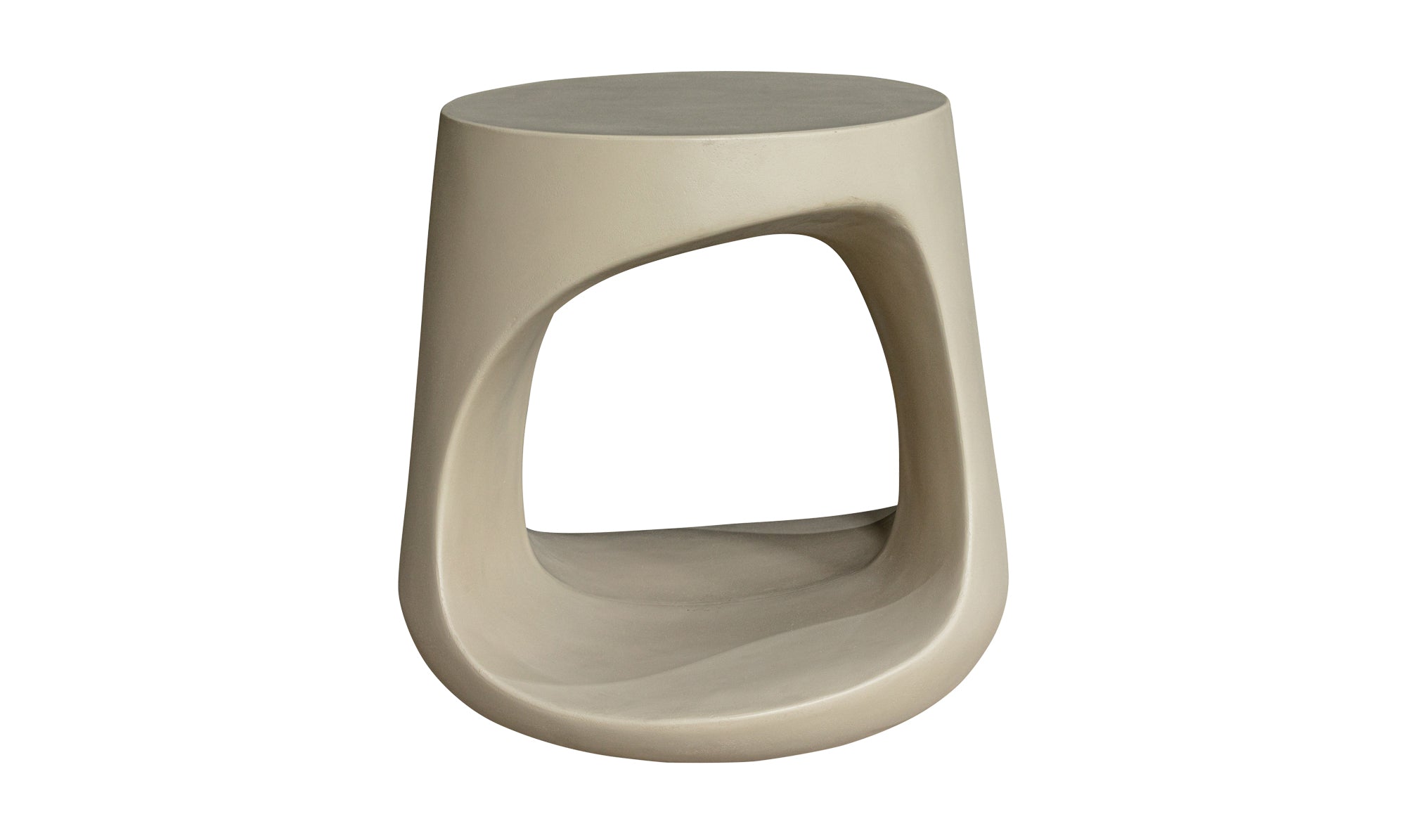 Rothko Outdoor Stool - Cream Color Modern Patio Furniture for Garden, Poolside & Backyard Relaxation