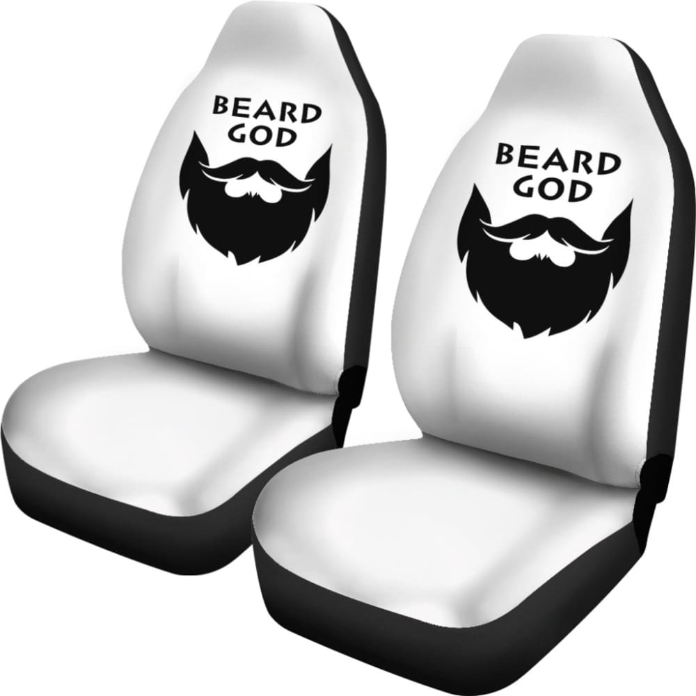 Premium God Beard Car Seat Covers - Soft & Durable Universal Fit for Cars, Trucks & SUVs - Perfect Gift for Men & Auto Enthusiasts - Ideal for Road Trips, Commuting & Protecting Seats
