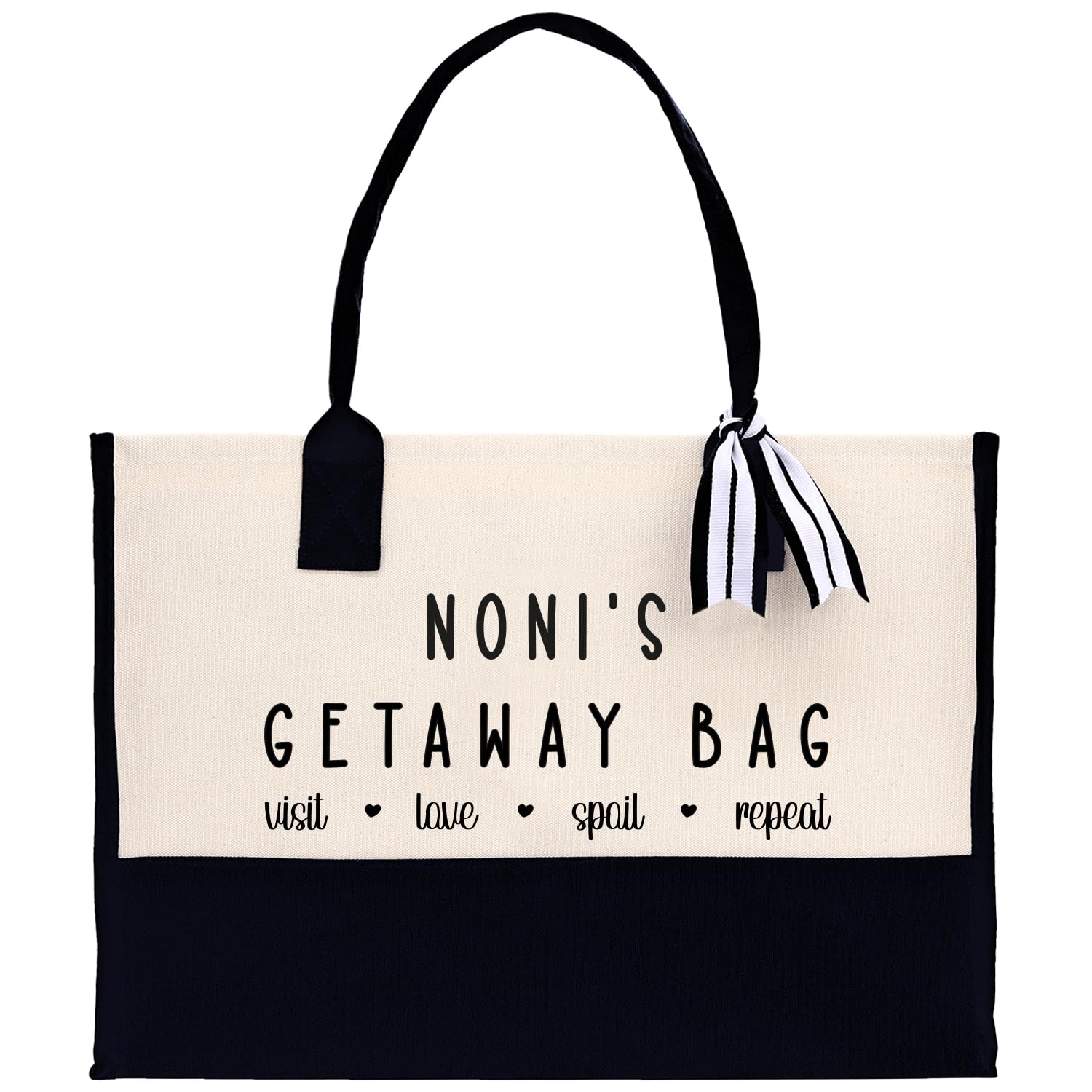 Vanessa Rosella Cotton Canvas Tote Bag - Grandma's Getaway Gift, Durable Shopping Tote for Women, Perfect for Groceries, Beach Trips & Daily Use