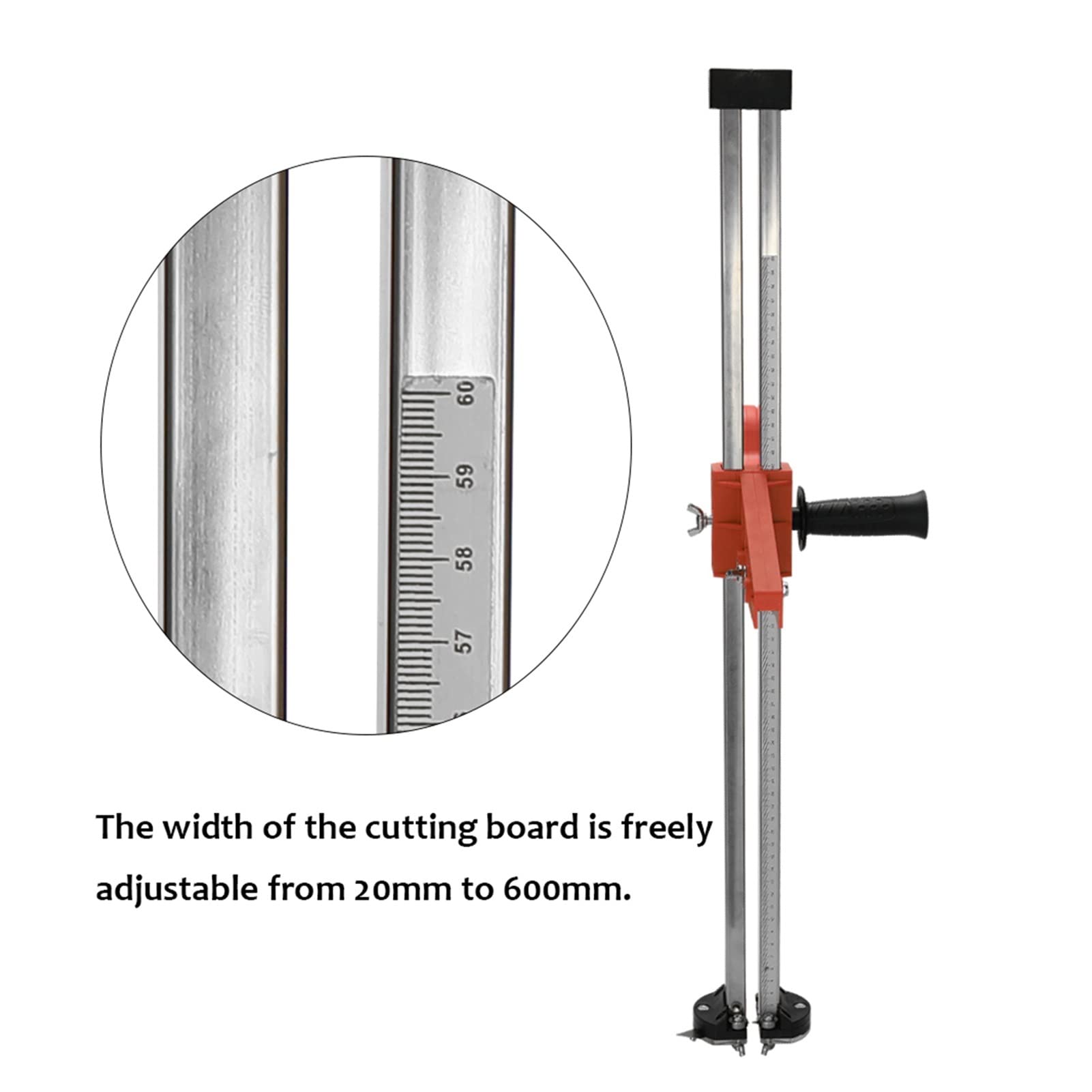 MGRAS Manual Drywall Cutter - Double Blade Gypsum Board Cutting Tool with 4 Bearings, Hand Push Drywall Artifact Tool (Orange) - Perfect for Home Renovation, DIY Projects & Professional Construction Work