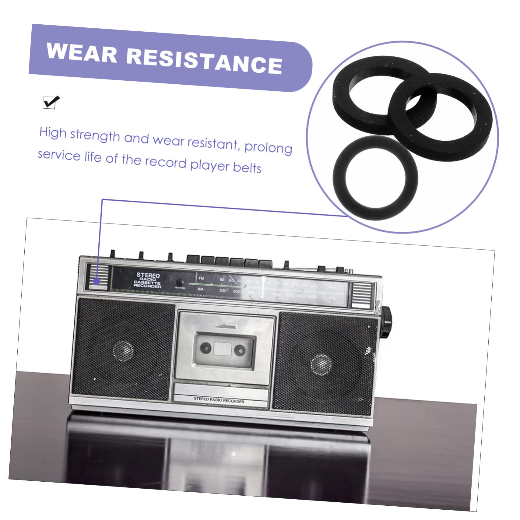 OSALADI 9-Piece Record Wheel Rubber Ring Cassette Tape Dispenser - Perfect for Vinyl Record Storage, Tape Organization & Retro Music Enthusiasts