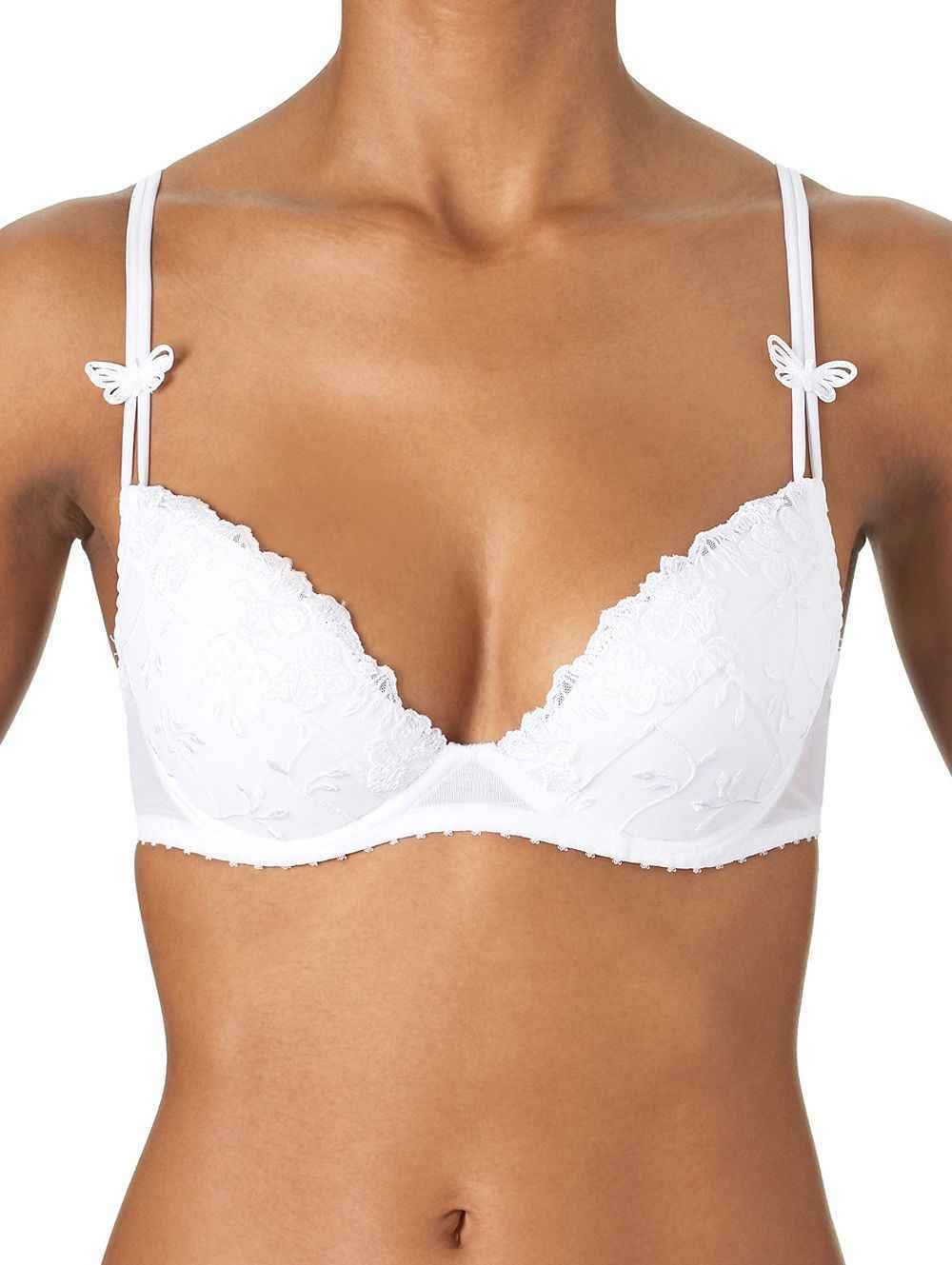 Aubade Paris Women's Fleurs De Pommier Plunge Bra - Sexy Lace Underwire Bra for Special Occasions & Date Nights