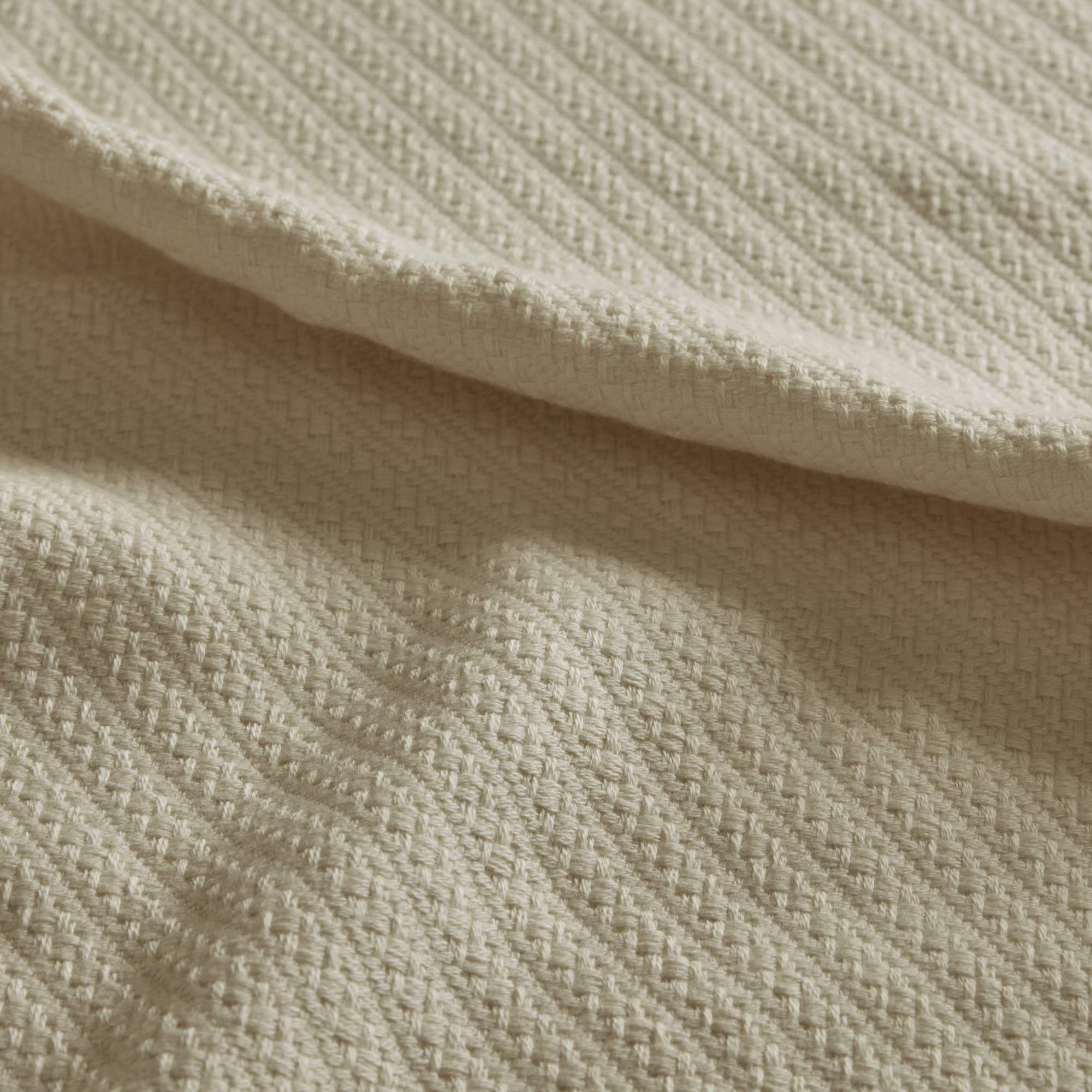 Madison Park BL51N-0675 Premium Soft 100% Ring Spun Cotton Luxury Blanket - Ultra Cozy Twin Size for Bed, Couch & Sofa - Breathable & Lightweight Linen Blanket for All-Season Comfort, Home Decor & Gift Giving