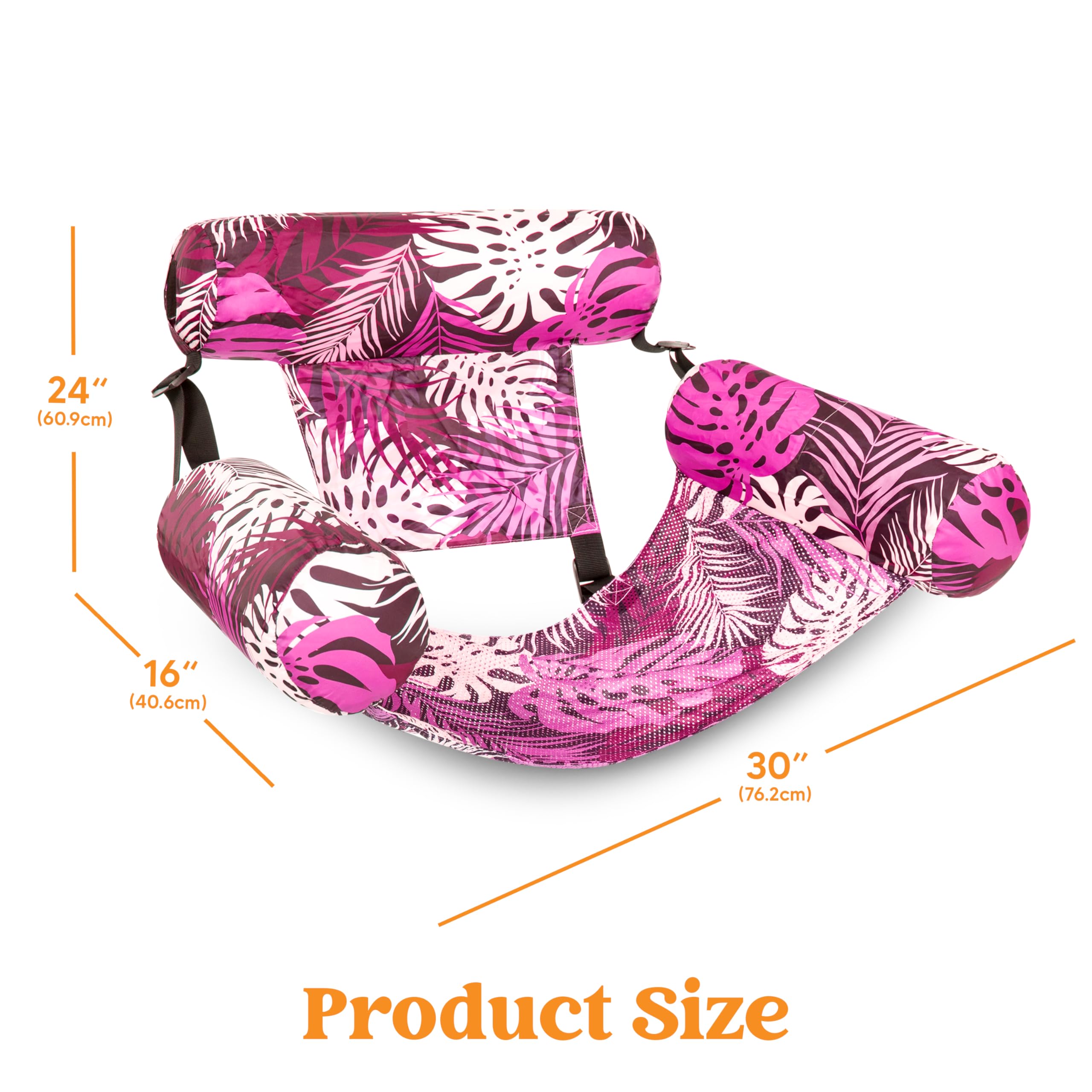 **SLOOSH 2-Pack Inflatable Pool Floats for Adults - Heavy Duty Floating Lounge Chairs with Pool Noodles - Perfect for Summer, Beach, Lake, Pool Parties & Relaxation**