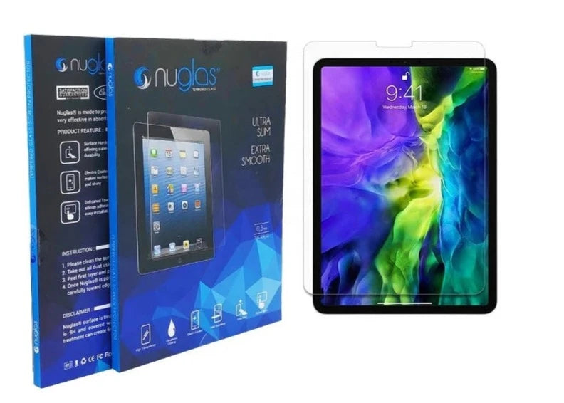 Nuglas Tempered Glass Screen Protector for iPad Pro 12.9 Inch (3rd/4th/5th/6th Generation) - 9H Hardness, Anti-Scratch, Bubble-Free Installation - Perfect for Work, Study, and Entertainment