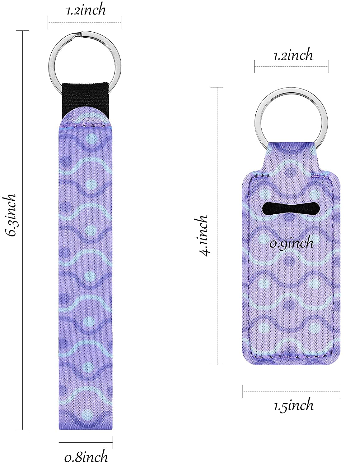 PUEZOKLY 24pcs Lip Balm Keychain & Wristlet Lanyards Set - Portable Lipstick Case for Women - Perfect for Travel & Daily Use