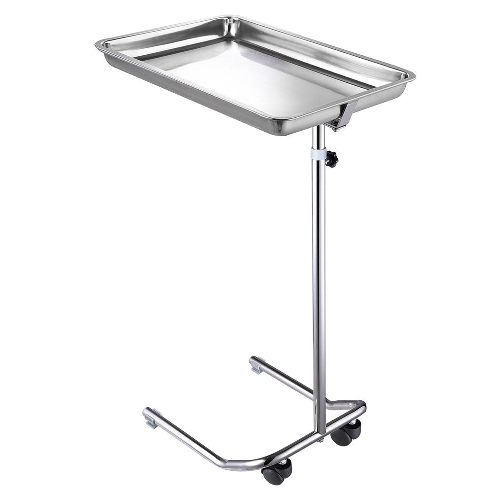 TheLAShop Mayo Instrument Stand with Removable Tray - Single Post Surgical Stand for Medical & Dental Clinics, Hospitals, and Operating Rooms