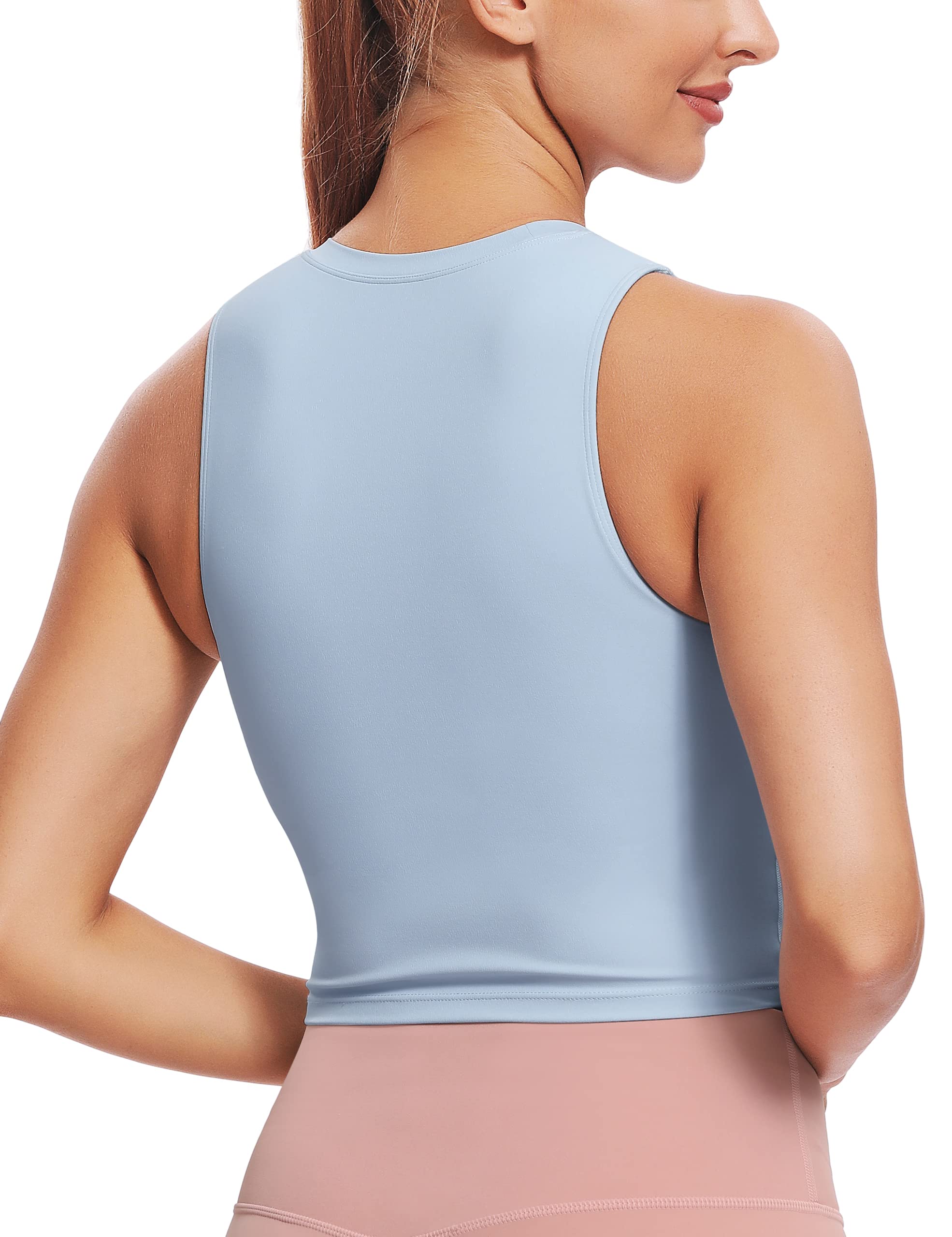 Natural Feelings Women's Nudi Sports Bras - Removable Padded Yoga Tank Tops, Sleeveless Fitness Workout Crop Tops for Running, Yoga & Gym - Breathable & Comfortable Activewear