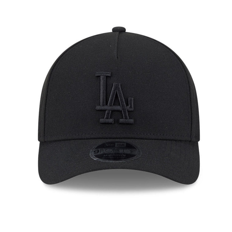 New Era 9Forty M Crown A Frame Los Angeles Dodgers Snapback Hat - Black | Adjustable Baseball Cap for Men & Women | Perfect for Baseball Games, Streetwear Fashion & Casual Outfits