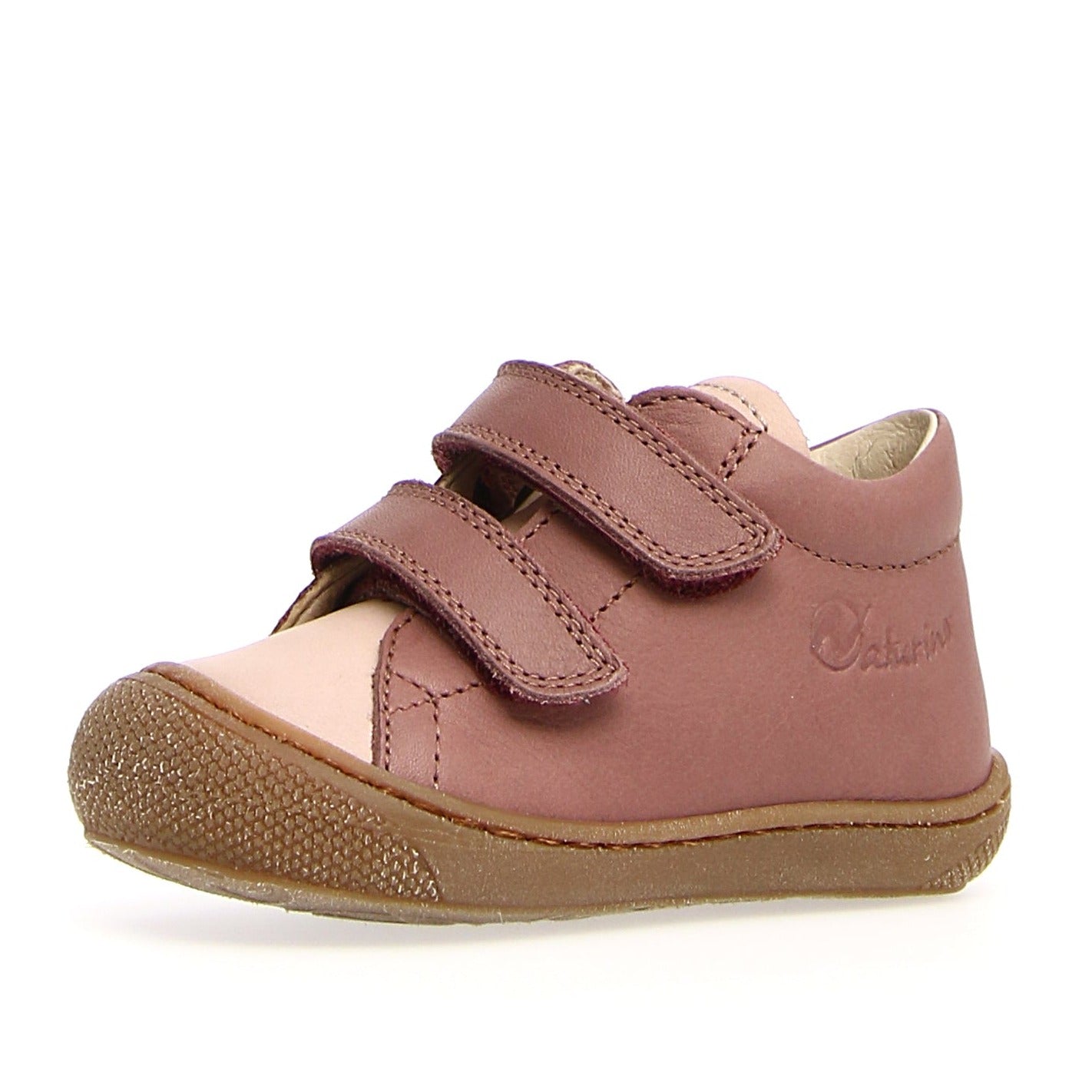 Naturino Girl's Cocoon Vl Nappa Spazz Sole Honey Sneakers - Pink/Rose - Comfortable Leather Shoes for School & Play | Stylish Kids Footwear for Everyday Wear