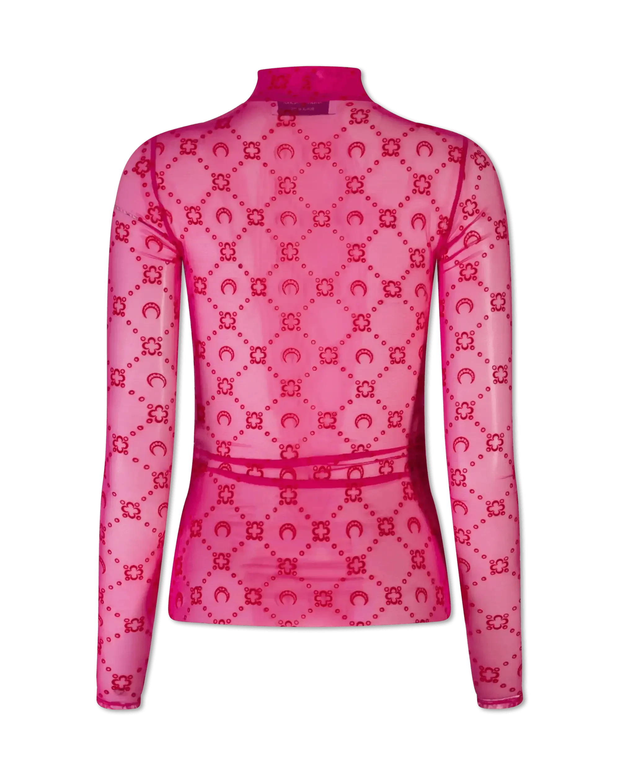Moonogram Flocked Mesh Top for Women - Soft & Breathable Party Wear, Club Outfits & Casual Fashion | Trendy & Comfortable