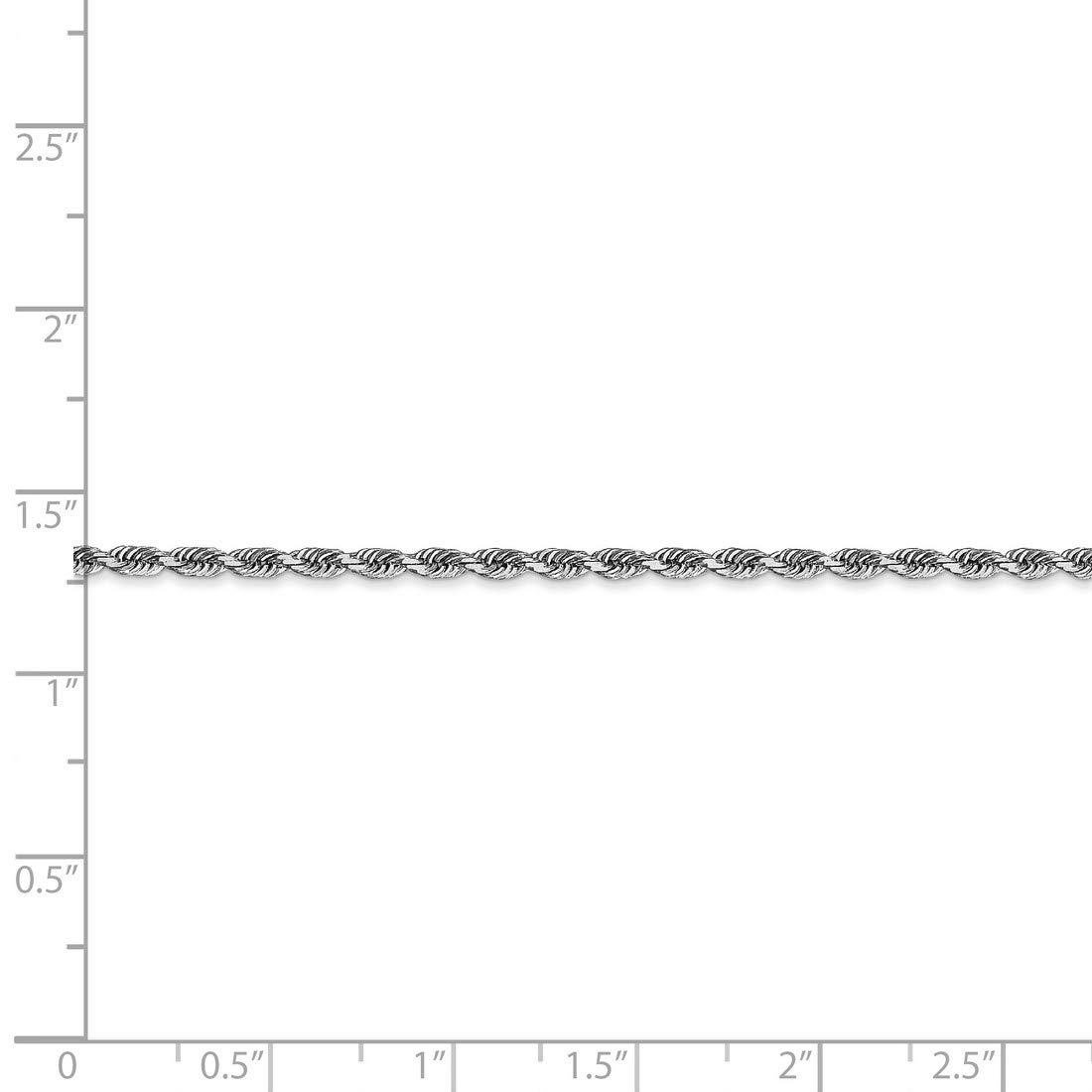 10K White Gold Solid Diamond-Cut Quadruple Rope Chain Necklace, Bracelet or Anklet - Elegant Jewelry for Women, Gift for Her, Wedding, Anniversary & Special Occasions