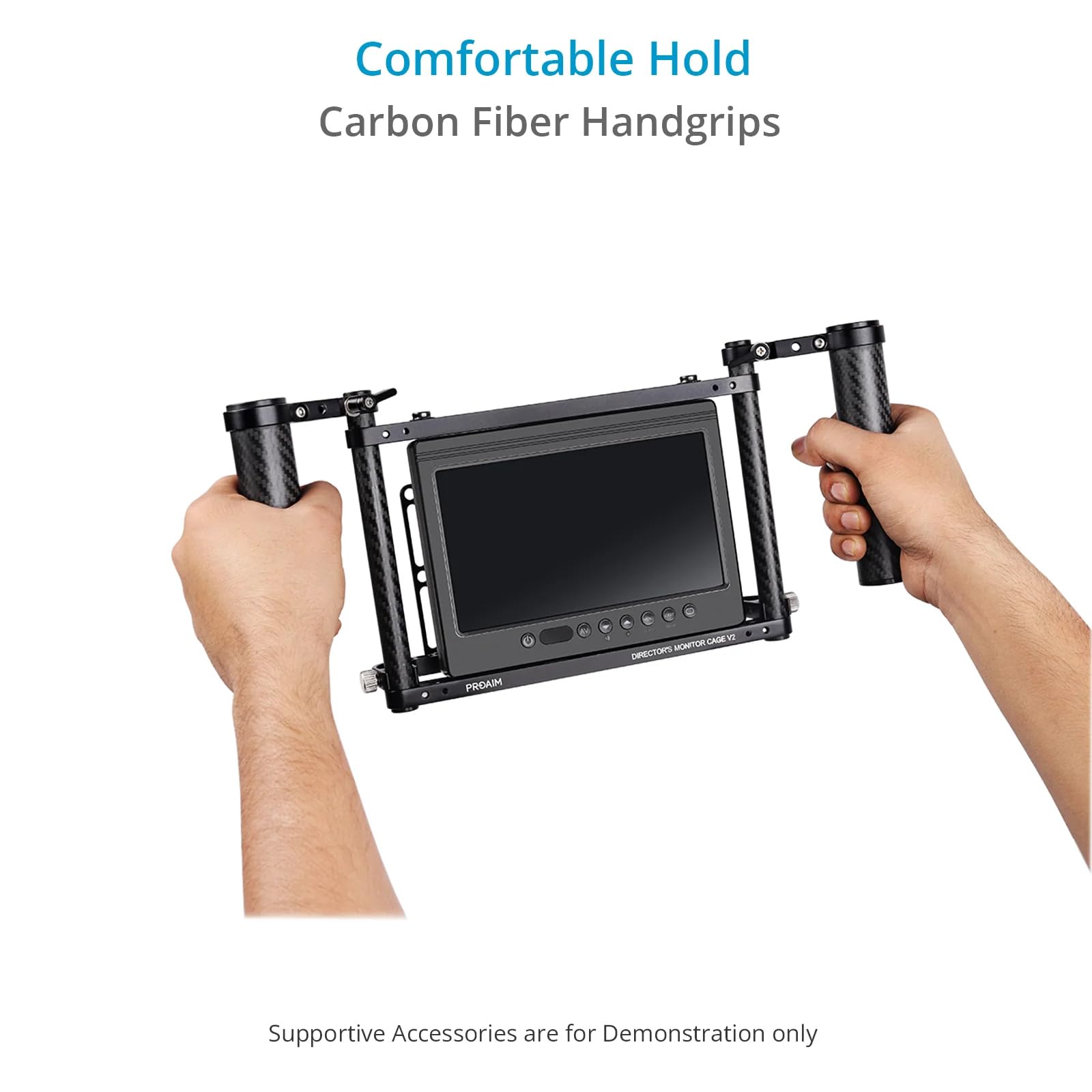PROAIM Universal 9-Inch Camera Monitor Cage with Dual Handles - Compatible with 9