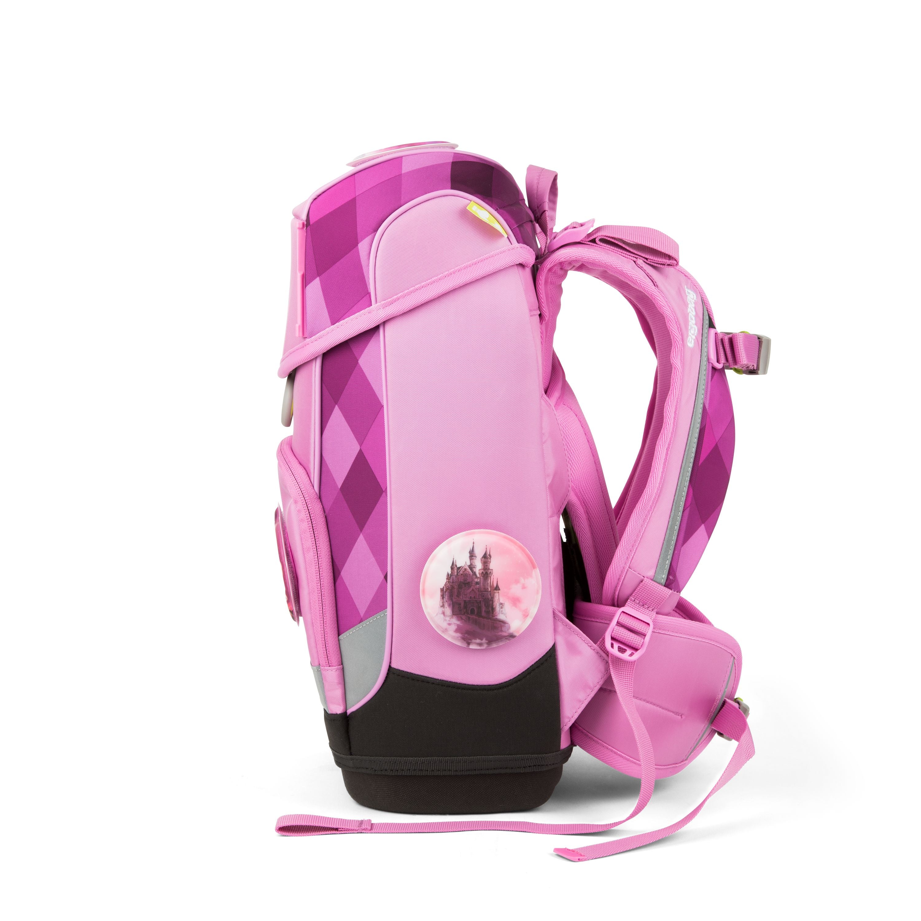 ergobag Cubo Slim Backpack for Kids - Lightweight & Ergonomic School Bag with Pink Bear Design | Perfect for Preschool, Kindergarten & Daycare