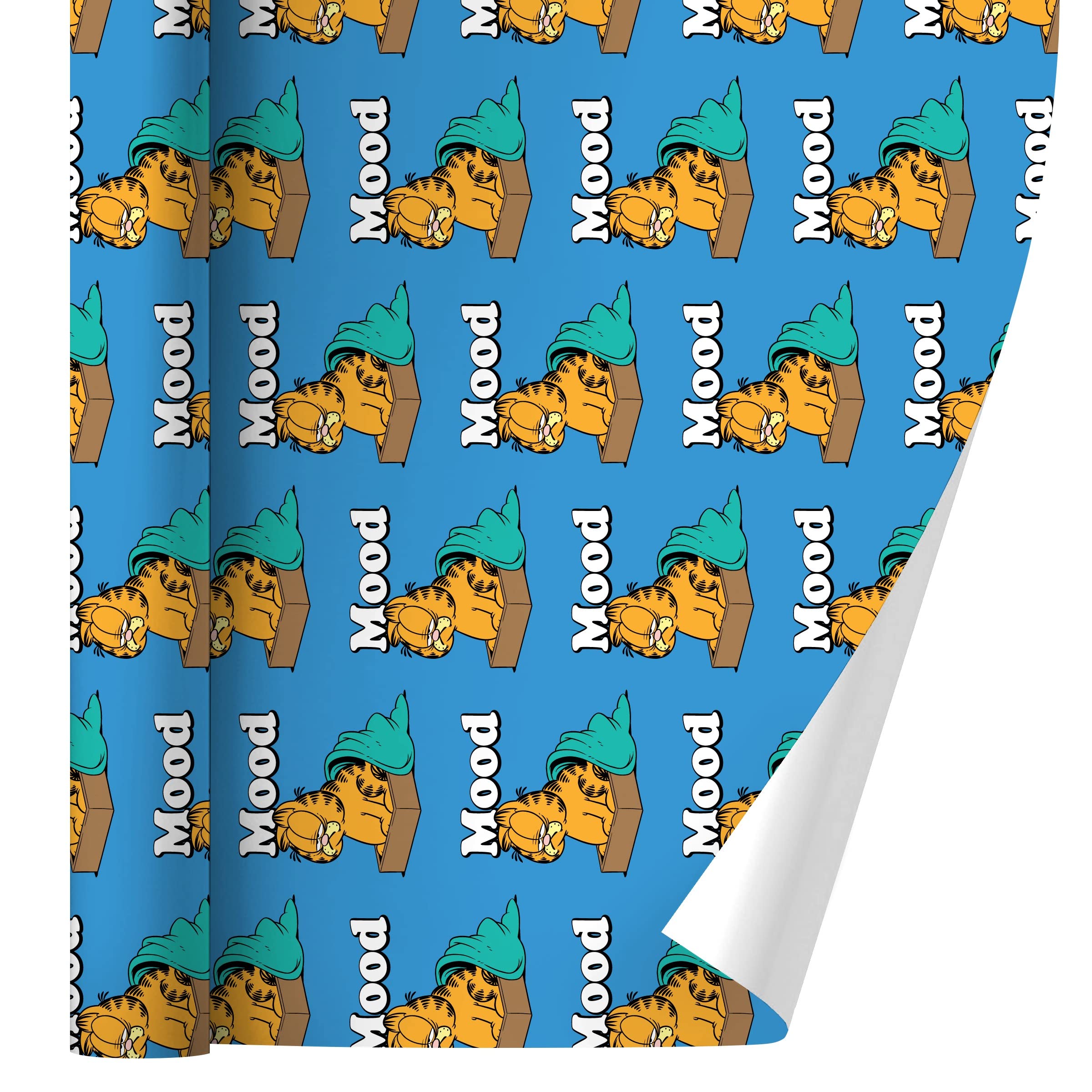 Garfield Mood Gift Wrap Wrapping Paper Rolls - Fun Cartoon Design for Birthday, Christmas & Party Presents | GRAPHICS & MORE