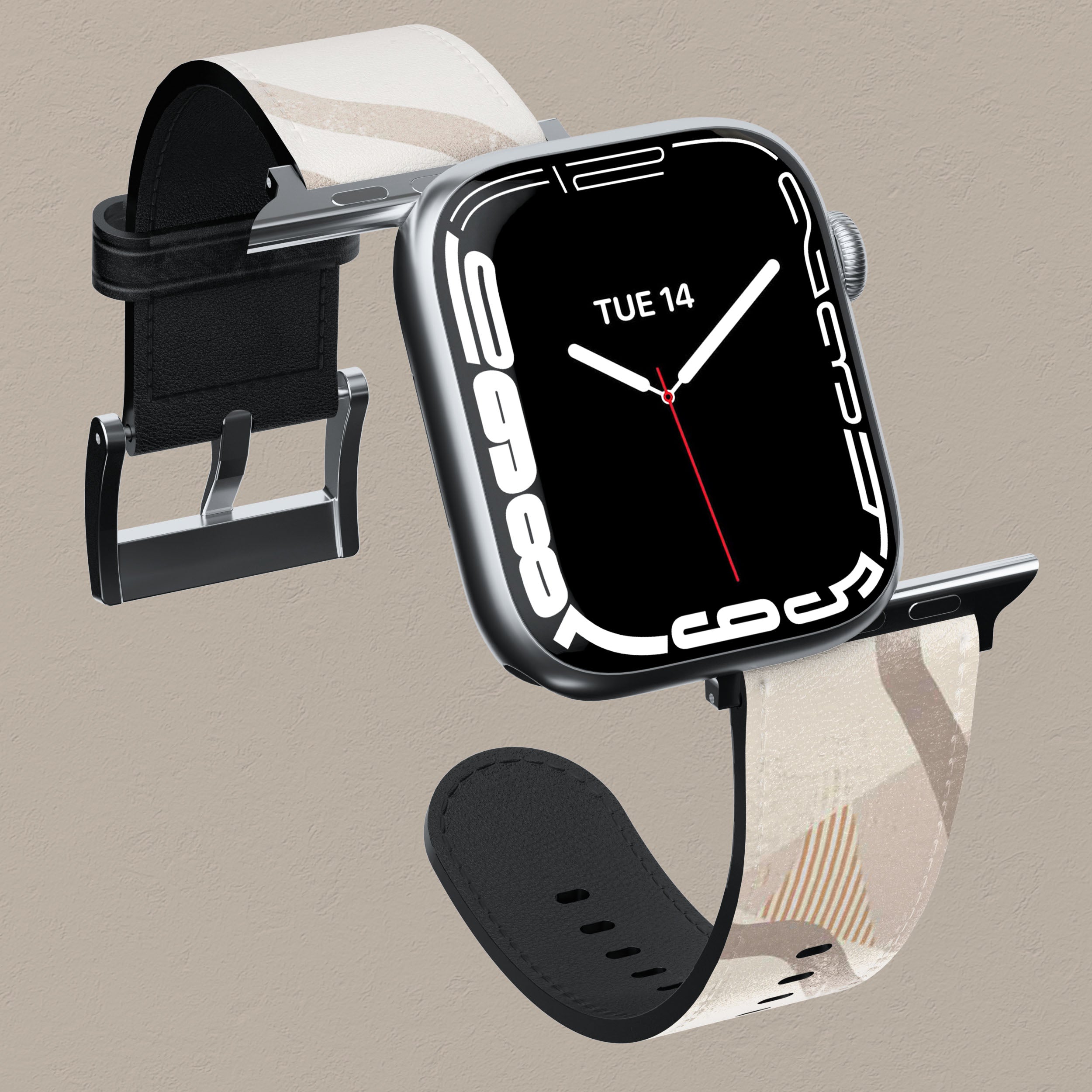 Organic Coffee Apple Watch Band - Eco-Friendly & Stylish Replacement Strap for Apple Watch Series 1-9 - Perfect for Workouts, Office & Casual Wear