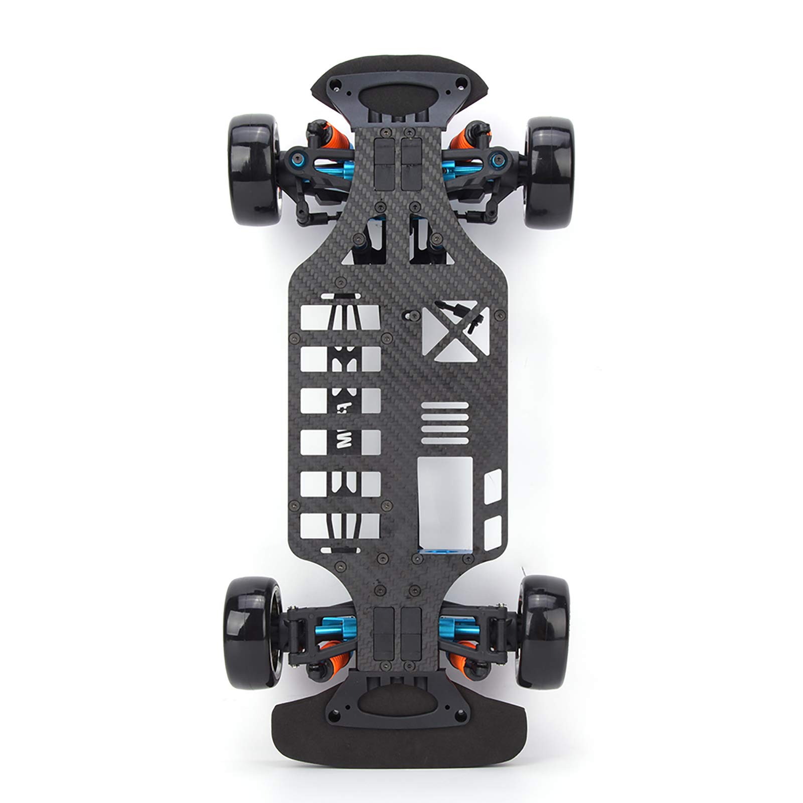 Carbon Fiber & Metal RC Car Chassis Frame Kit - Stable Wheelbase & Durable Bumper for Remote Control Cars - Perfect for Racing, Off-Roading & DIY Upgrades