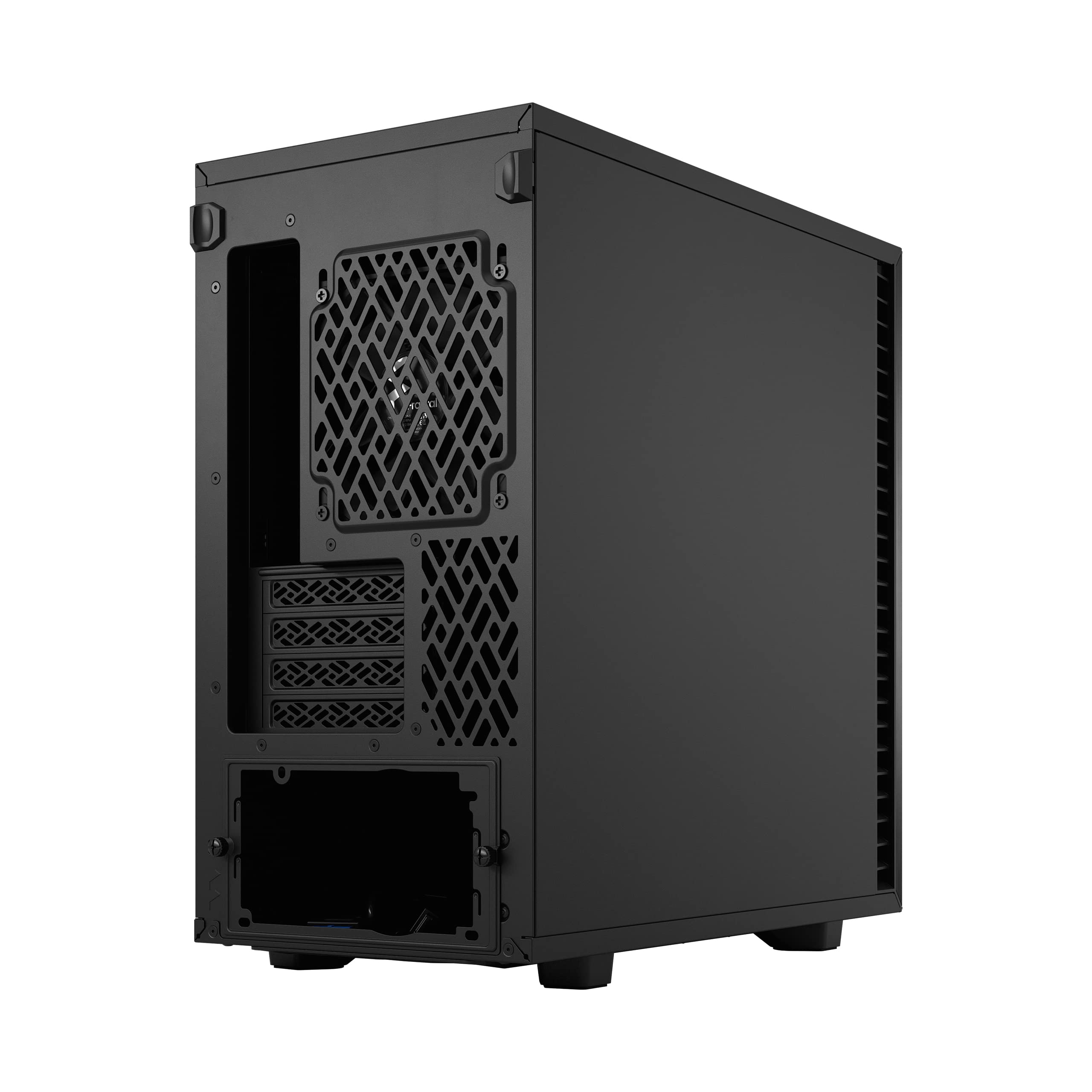 Fractal Design Define 7 Mini Black Micro ATX PC Case - Brushed Aluminum/Steel, Silent Mini Tower Computer Chassis for Home/Office/Gaming Workstation