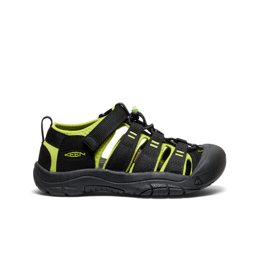 Newport H2 Kids' Sandals - Black & Lime Green | Comfortable Beach & Pool Shoes for Boys and Girls