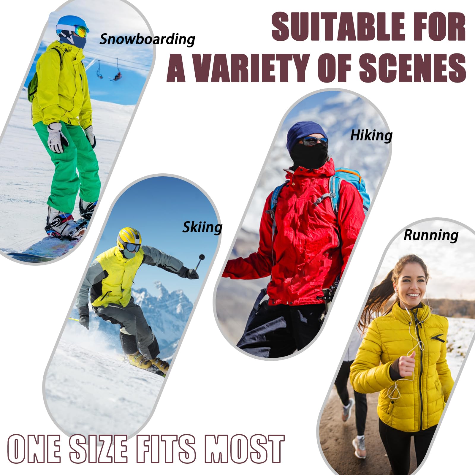 Balaclava Ski Mask for Men & Women - Warm, Breathable, Windproof Winter Face Mask for Skiing, Snowboarding, Motorcycling & Outdoor Activities in Cold Weather