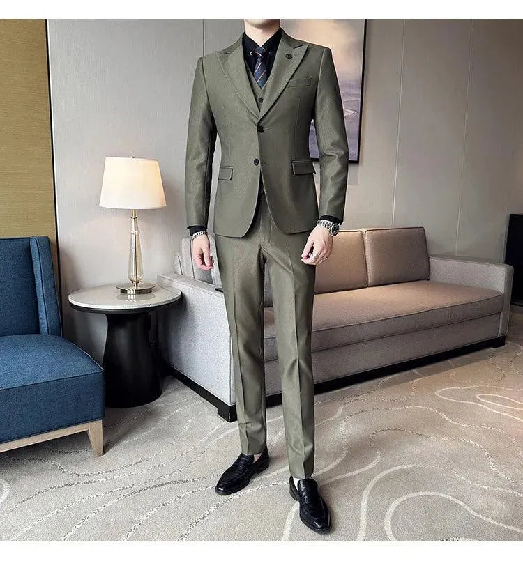 Premium Marco Formal Business Three Piece Suit for Men - Perfect for Weddings, Office Meetings & Professional Events